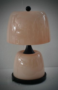 Murano Art Glass Pink Color Art Deco Table Lamp, 2020