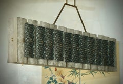 Murano Art Glass Rectangular Mid-Century Chandelier and Pendant, 1970