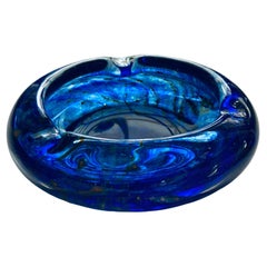 Cendrier rond en verre d'art de Murano 