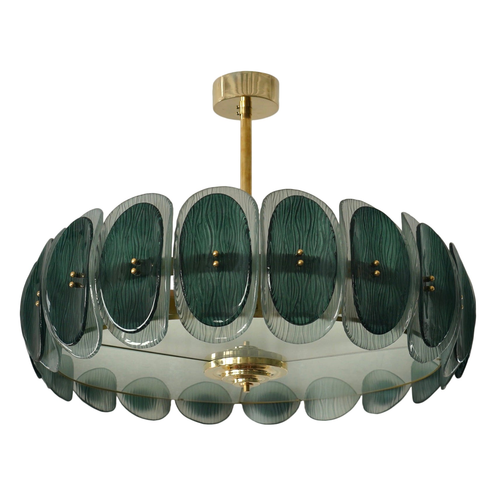 Lampadario e pendente in vetro artistico di Murano Greene & Greene Green, 2020