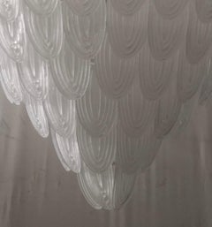 Lustres et pendentifs ronds en verre d'art de Murano, transparents et blancs, 2020
