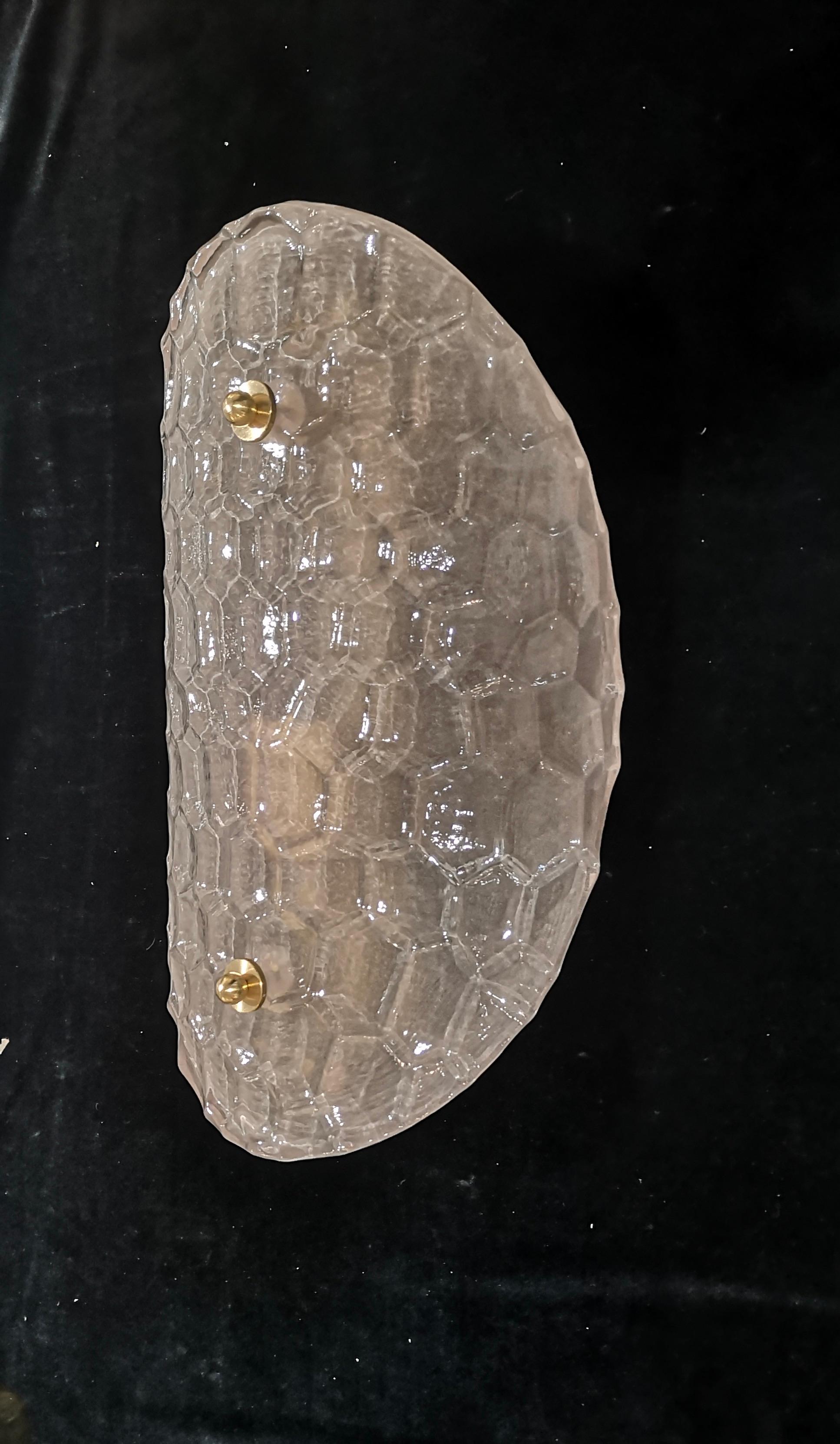 Lámpara de pared y apliques de cristal de Murano con chorro de arena, 2020 Italiano en venta