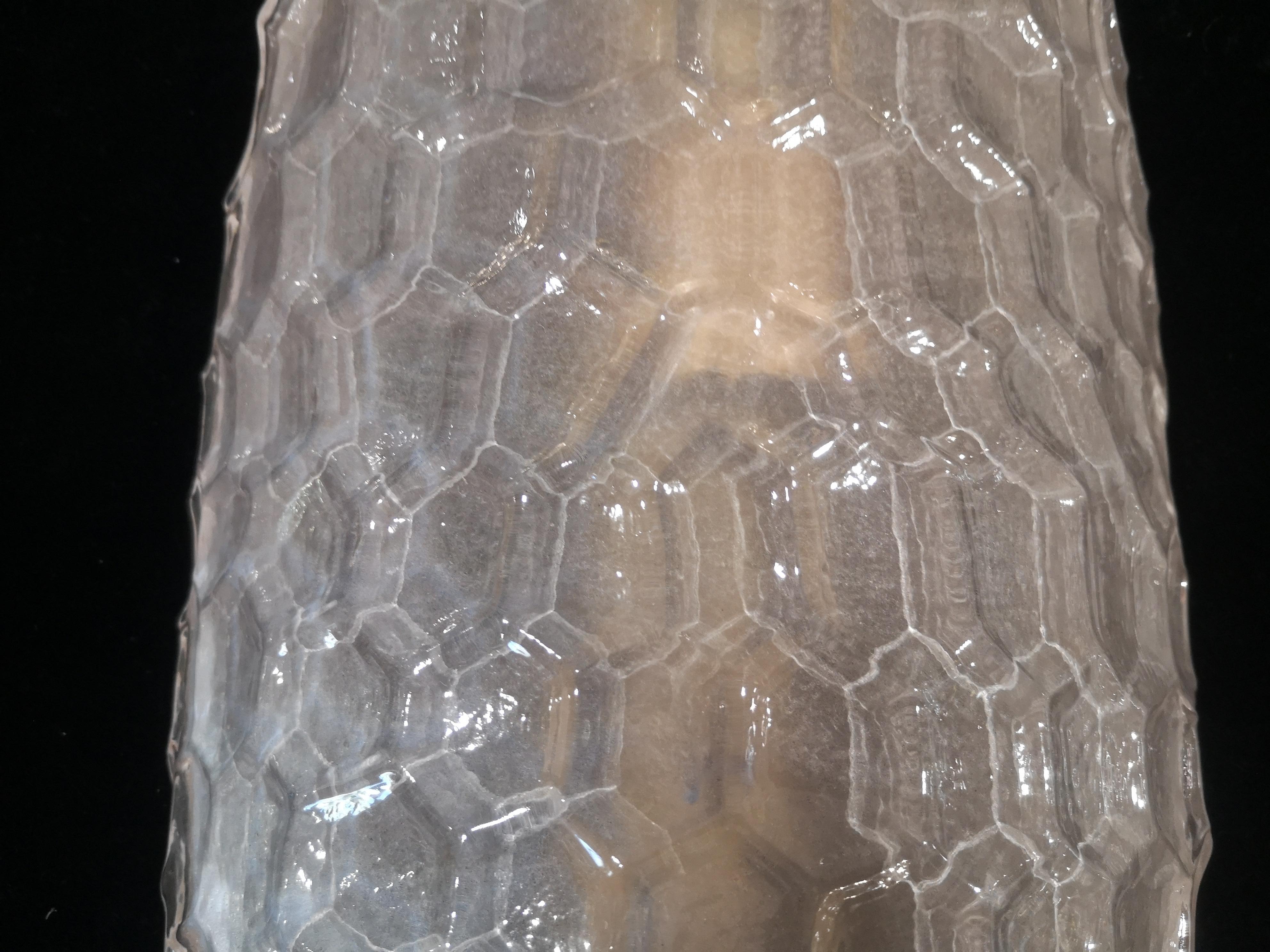 Lámpara de pared y apliques de cristal de Murano con chorro de arena, 2020 Siglo XXI y contemporáneo en venta