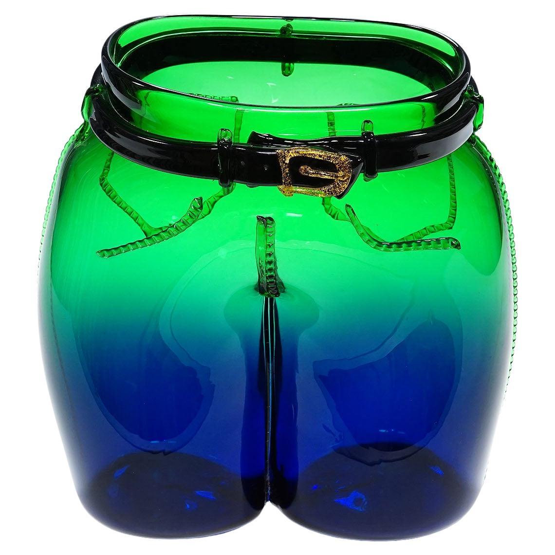 Murano Art Glass Sculpture 
Jeans
 by Simone Cenedese 1990s For Sale