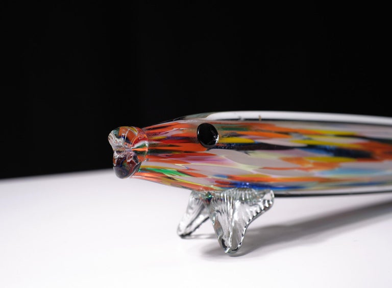 Figurine Grenouille En Verre Style Murano - Roi Grenouille Antique Fait Main, Super Déco Pour La Maison