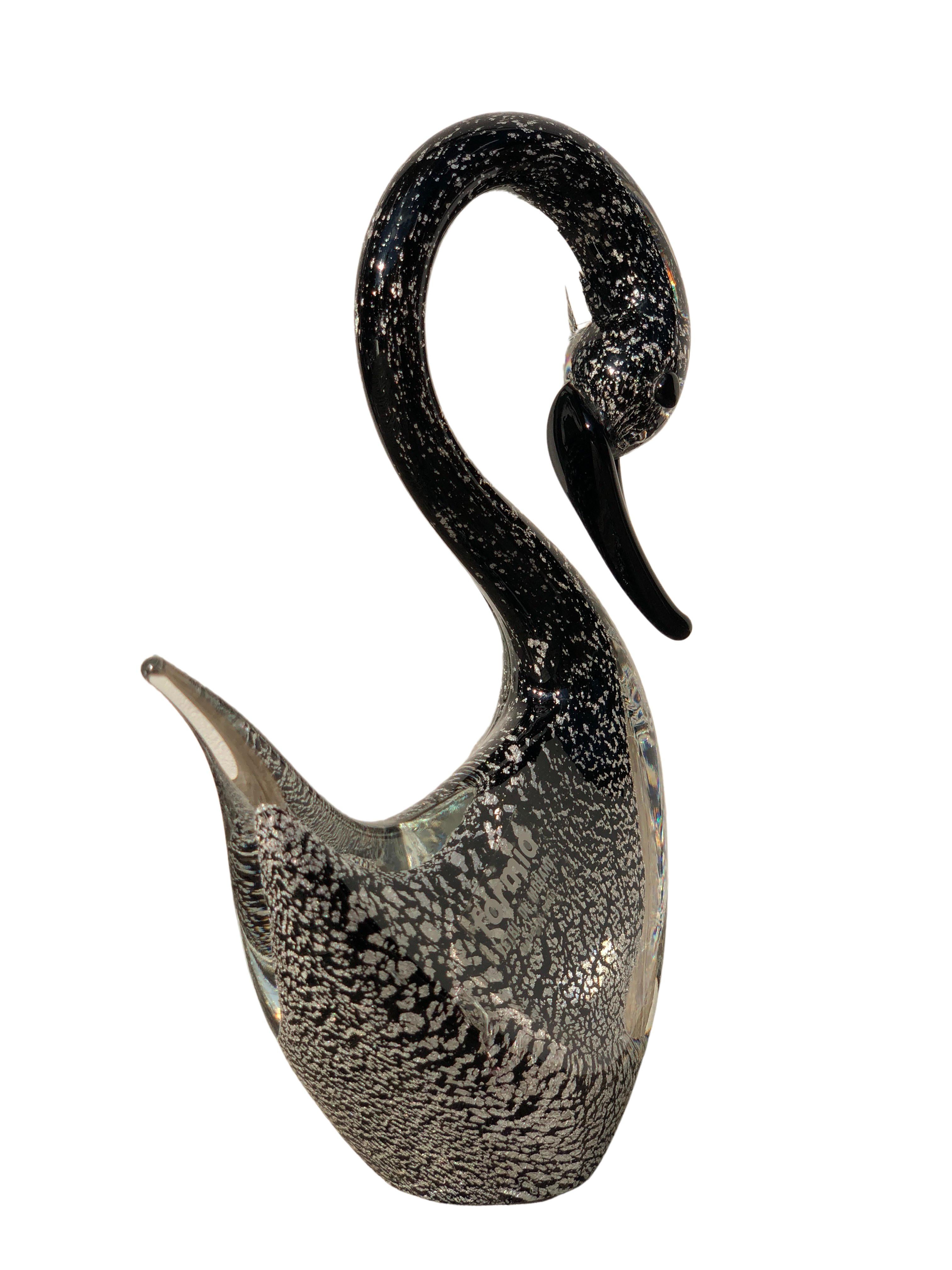 glass swan figurine