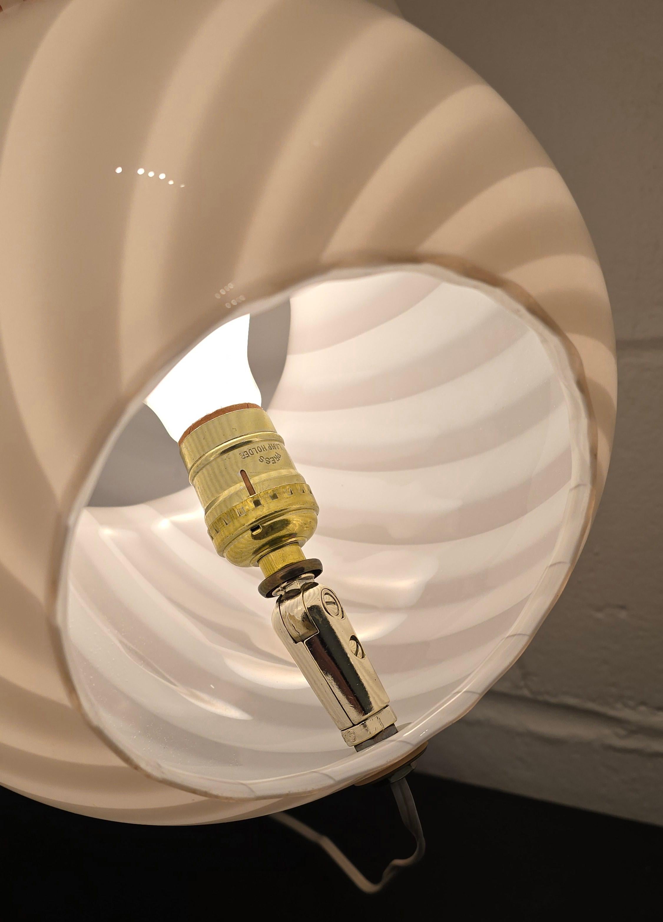 Verre d'art Lampe champignon rose tendre en verre d'art de Murano en vente