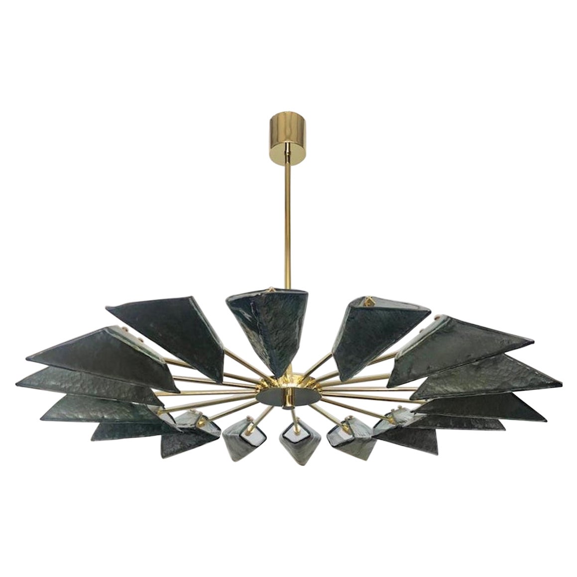 Lustre et pendentif Spoutnik du milieu du siècle dernier en verre d'art de Murano, 1980 en vente