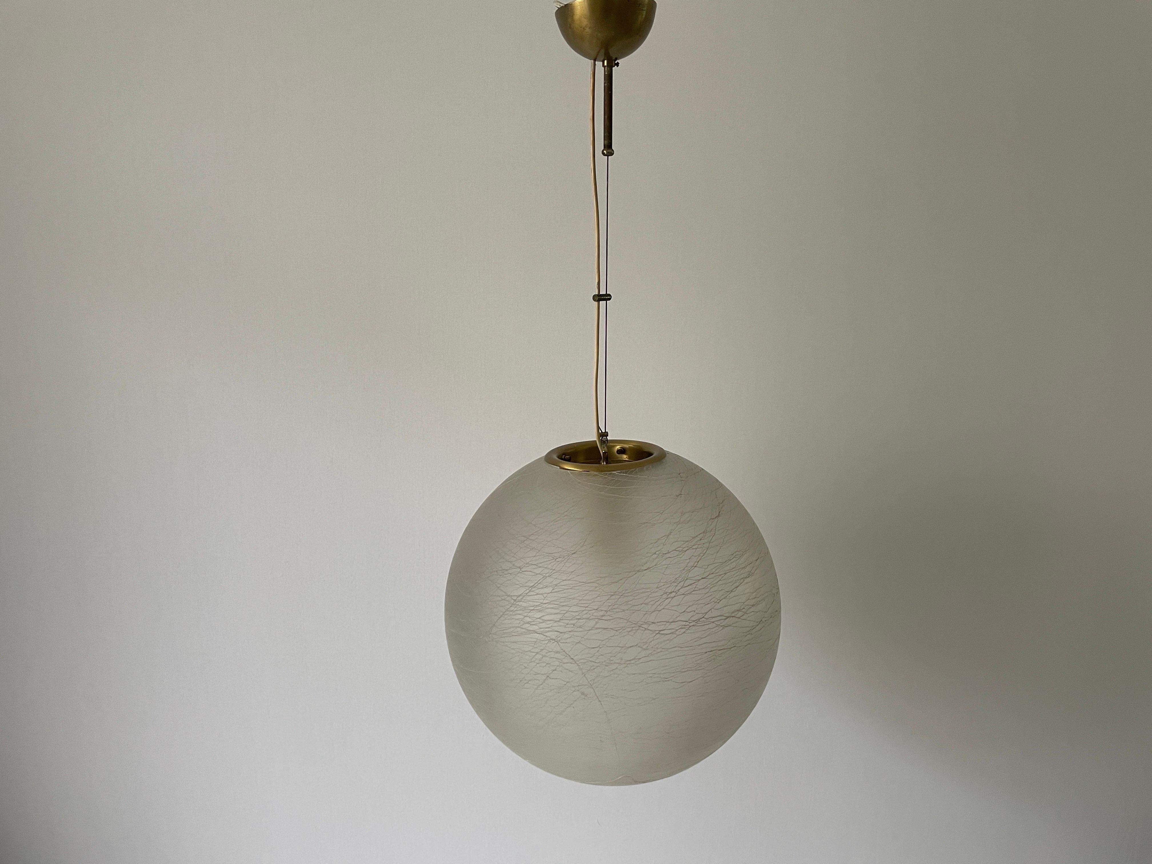 Italian Murano Art Glass Suspension Ceiling Lamp, 1960s, Italy For Sale