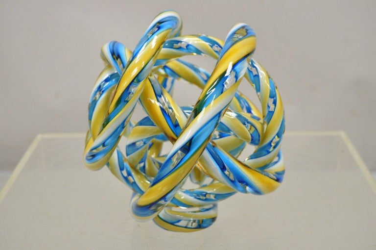 ZIBO ART GLASS SWIRL BLUE FILO