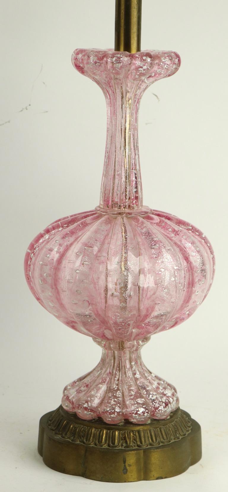Murano Art Glass Table Lamp by Barovier In Good Condition In New York, NY