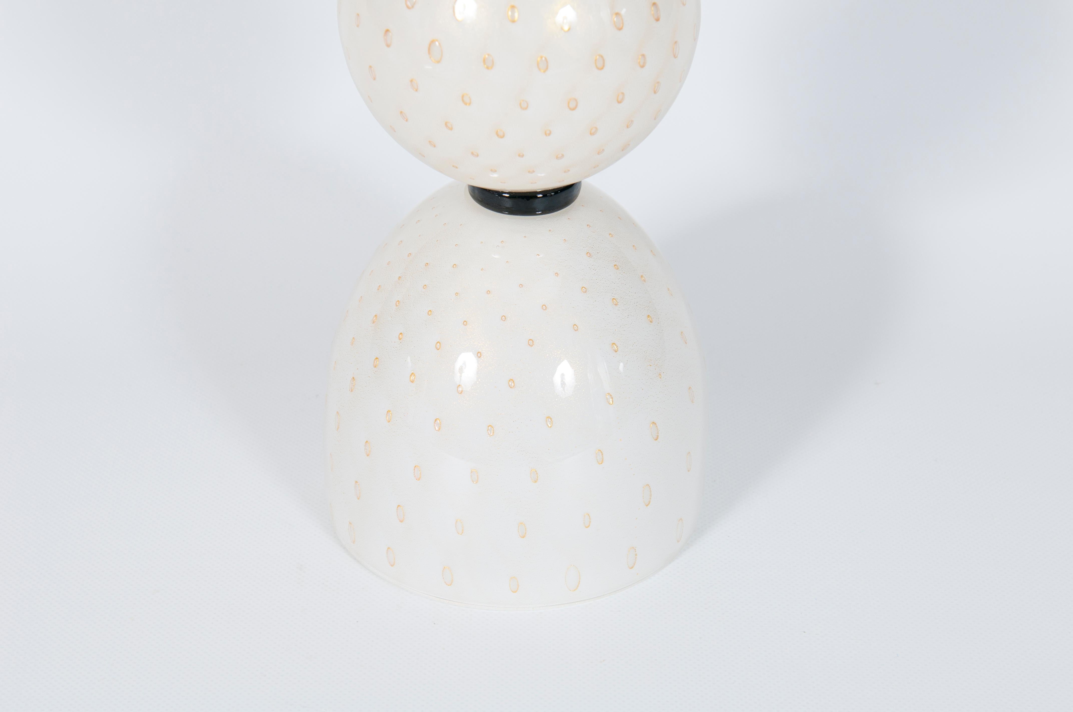 Lámpara de sobremesa de cristal de Murano de Giovanni Dalla Fina Años 80 en venta 7