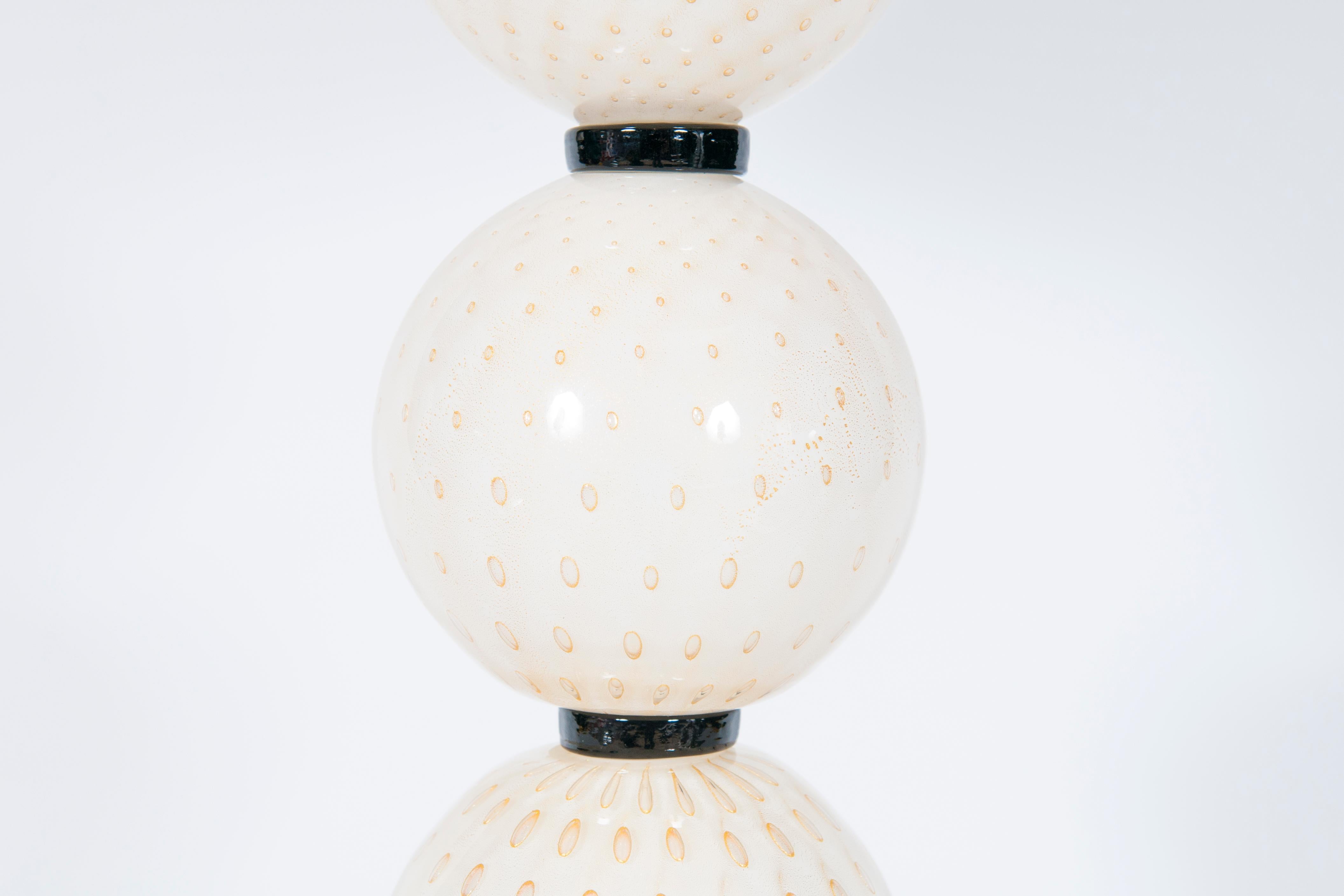 Lámpara de sobremesa de cristal de Murano de Giovanni Dalla Fina Años 80 Hecho a mano en venta