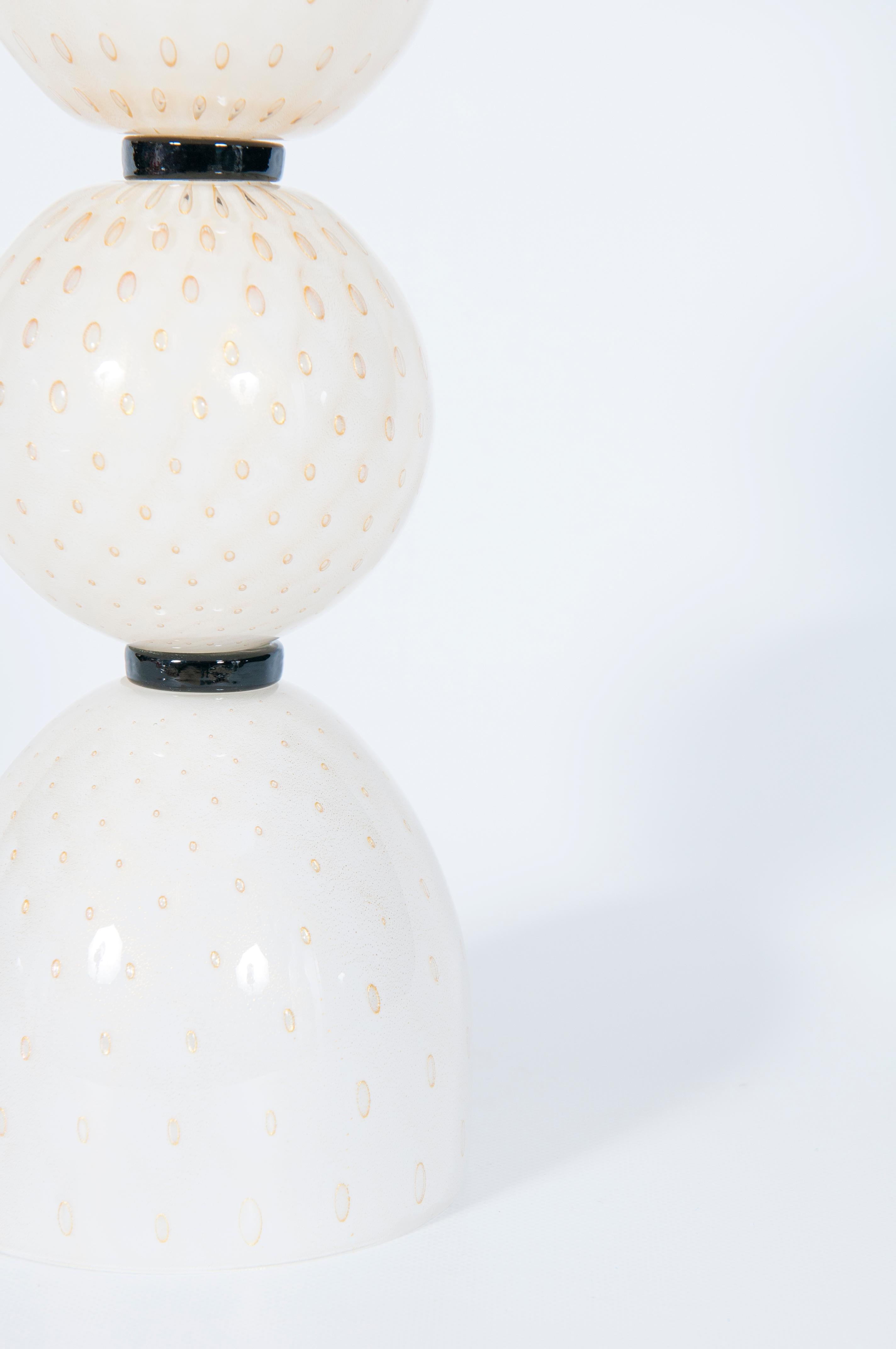 Lámpara de sobremesa de cristal de Murano de Giovanni Dalla Fina Años 80 en venta 1