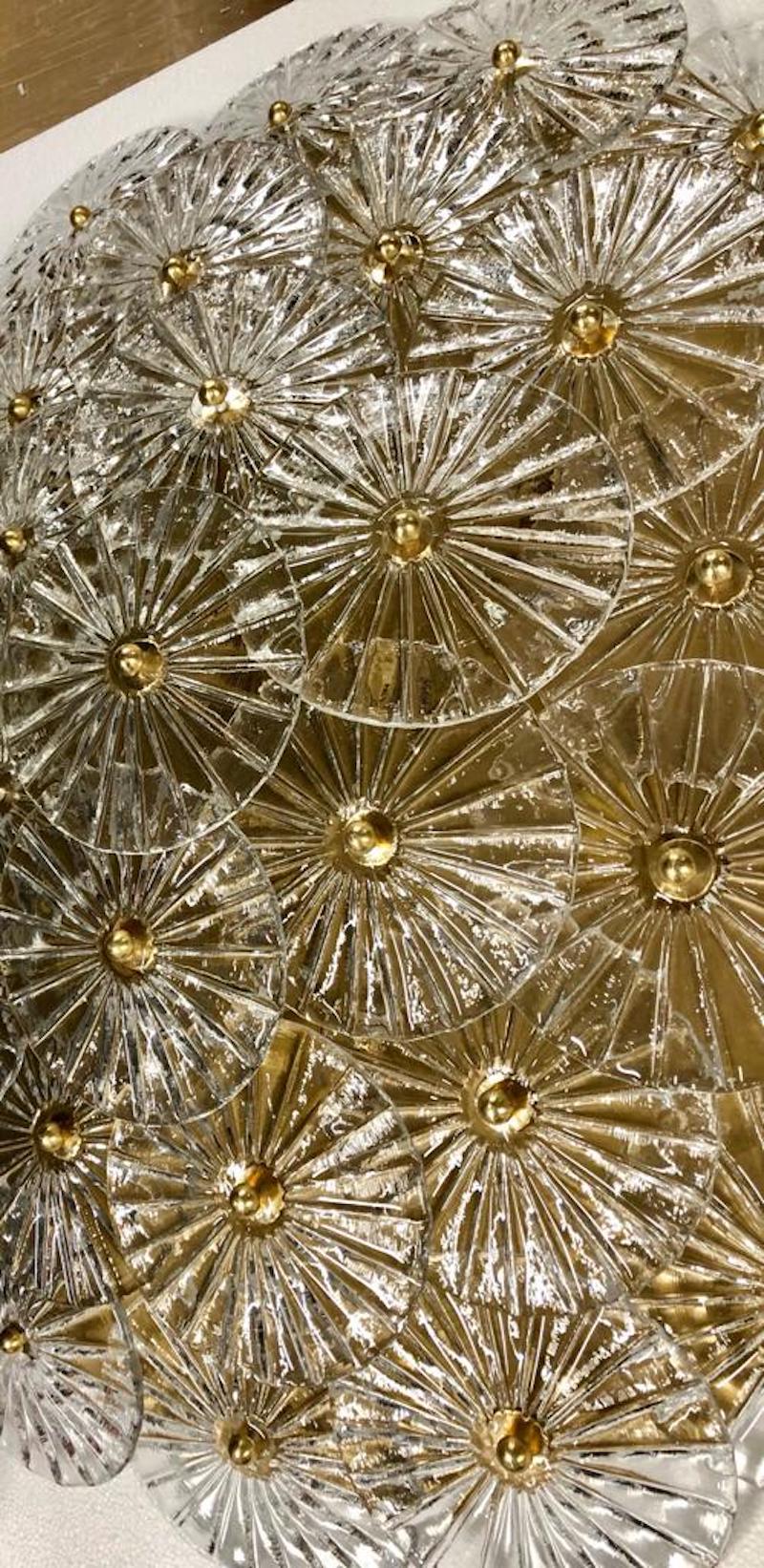 Transparenter Murano-Kunstglas-Kronleuchter aus der Mitte des Jahrhunderts, 2020 im Angebot 3