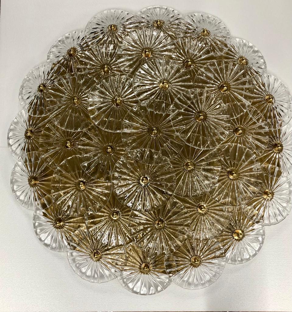 Transparenter Murano-Kunstglas-Kronleuchter aus der Mitte des Jahrhunderts, 2020 im Angebot 1