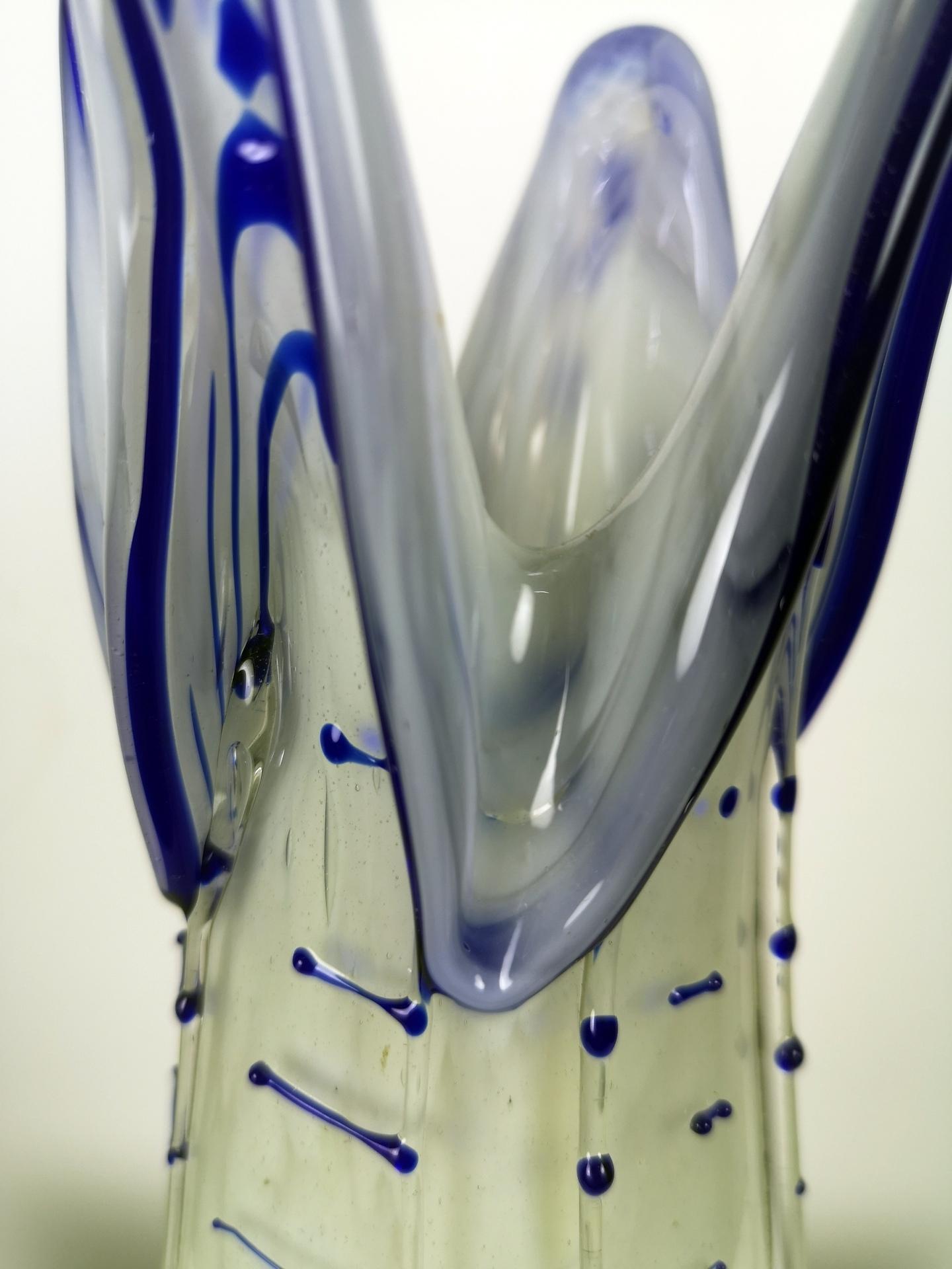 Vaso in vetro artistico di Murano, anni '70 In condizioni buone in vendita a Budapest, HU