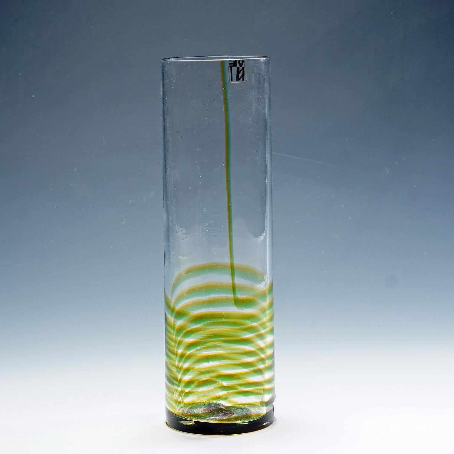 Mid-Century moderno Vaso in vetro artistico di Murano Bifilo di Toni Zuccheri per Venini, anni '70 ca. in vendita