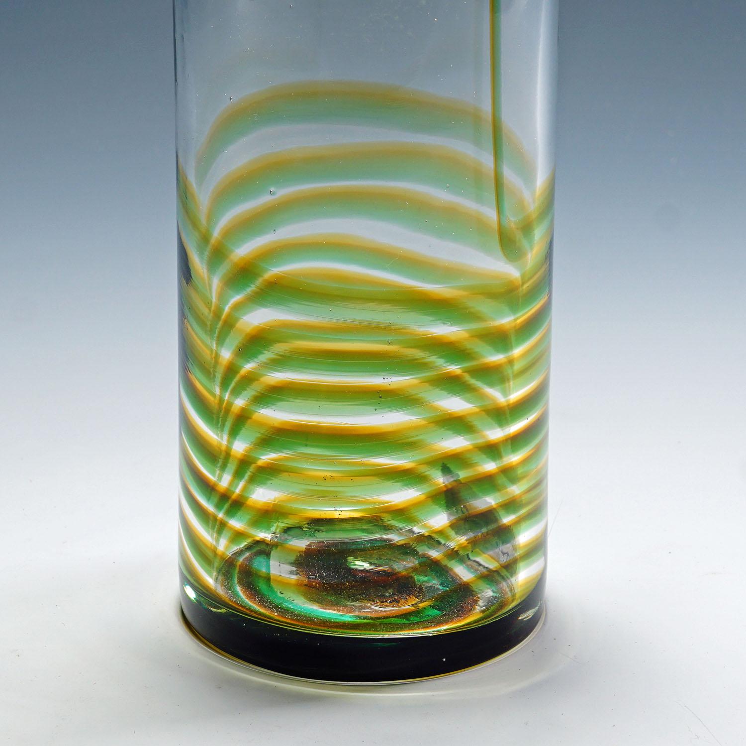 Vaso in vetro artistico di Murano Bifilo di Toni Zuccheri per Venini, anni '70 ca. In condizioni buone in vendita a Berghuelen, DE