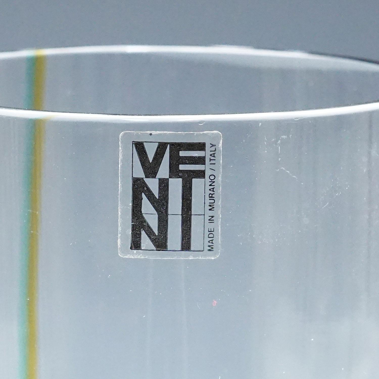 Fine XX secolo Vaso in vetro artistico di Murano Bifilo di Toni Zuccheri per Venini, anni '70 ca. in vendita