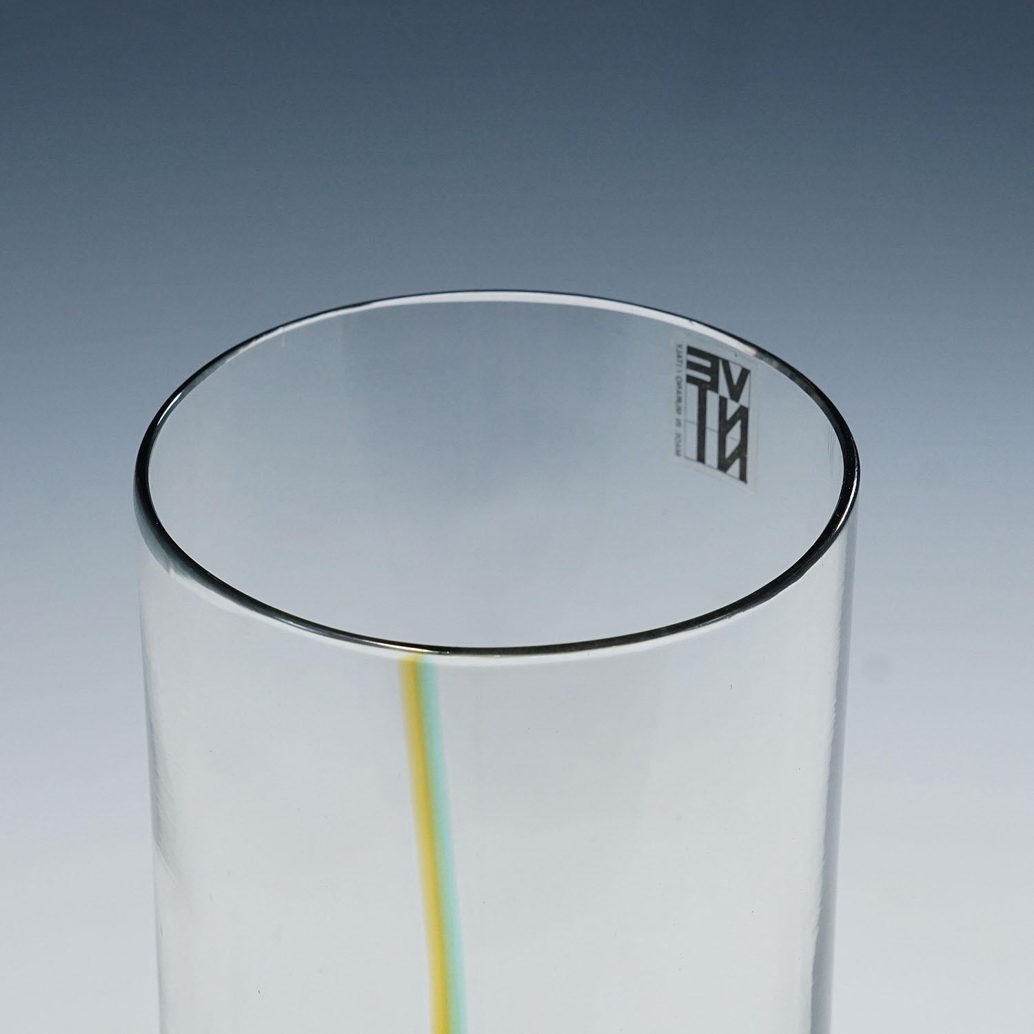 Vetro artistico Vaso in vetro artistico di Murano Bifilo di Toni Zuccheri per Venini, anni '70 ca. in vendita