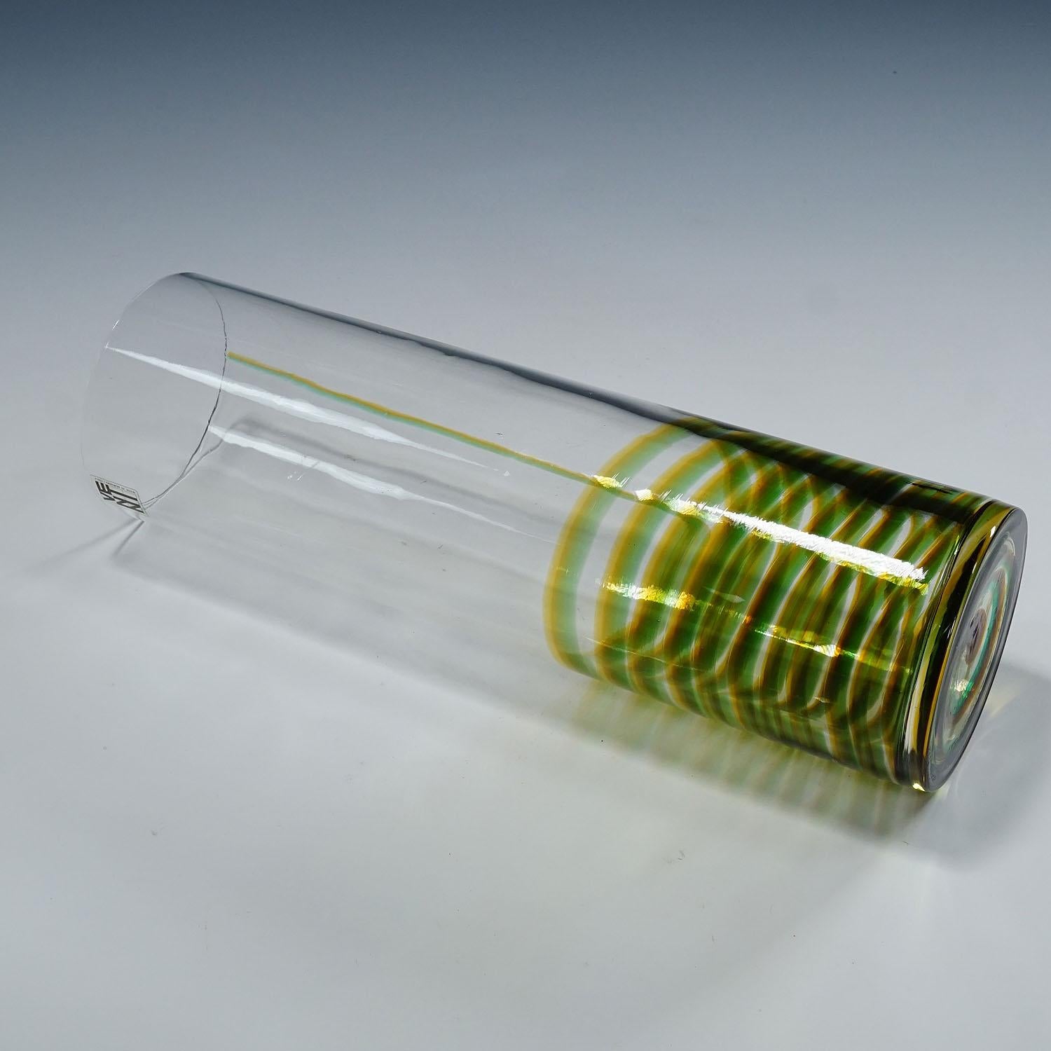 Vaso in vetro artistico di Murano Bifilo di Toni Zuccheri per Venini, anni '70 ca. in vendita 1