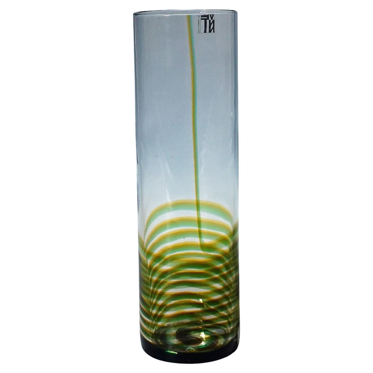 Murano Art Glass Vase Bifilo by Toni Zuccheri for Venini ca. 1970s