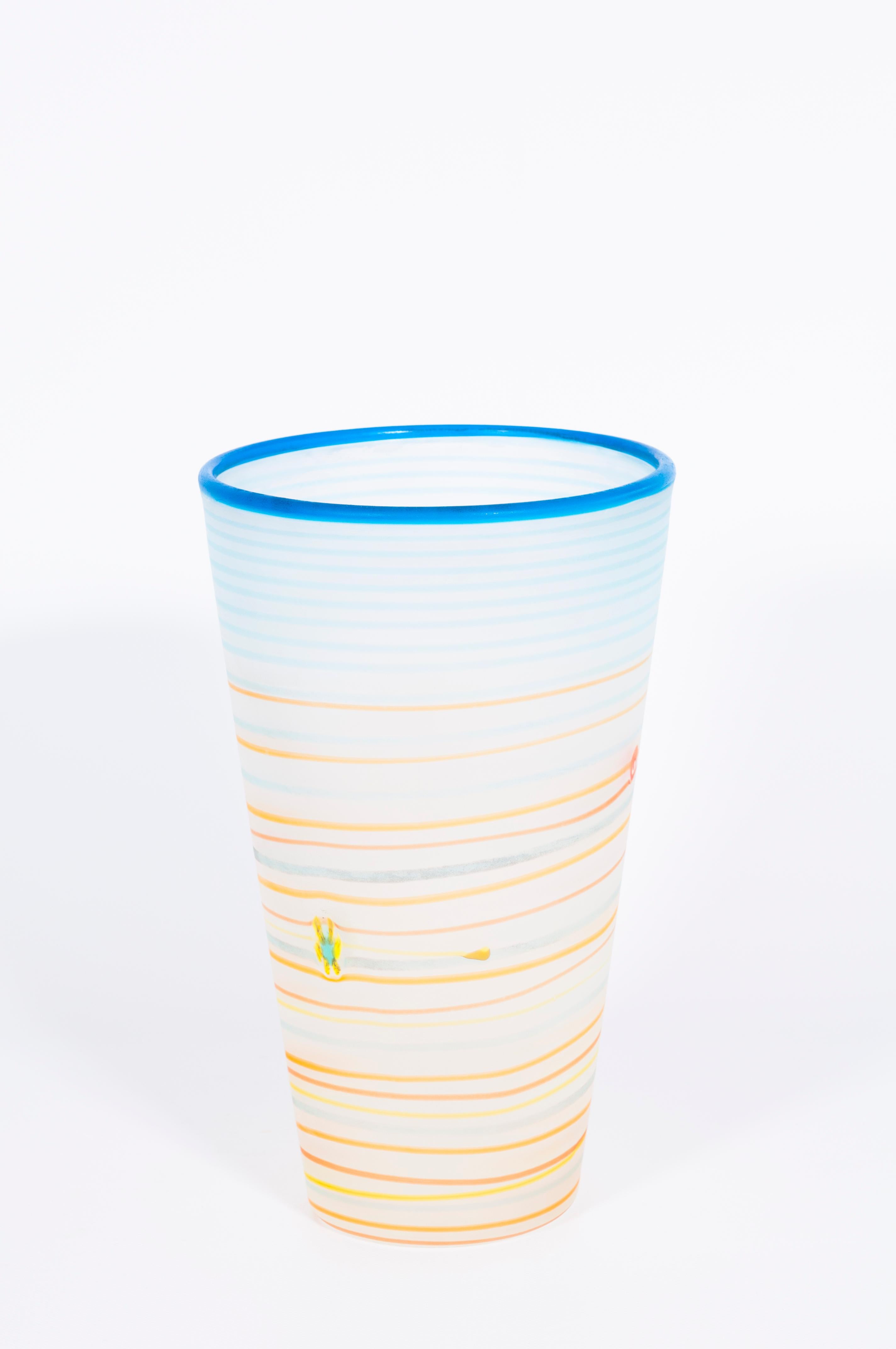 Vase en verre d'art de Murano par Cenedese, Italie, années 1980 en vente 5