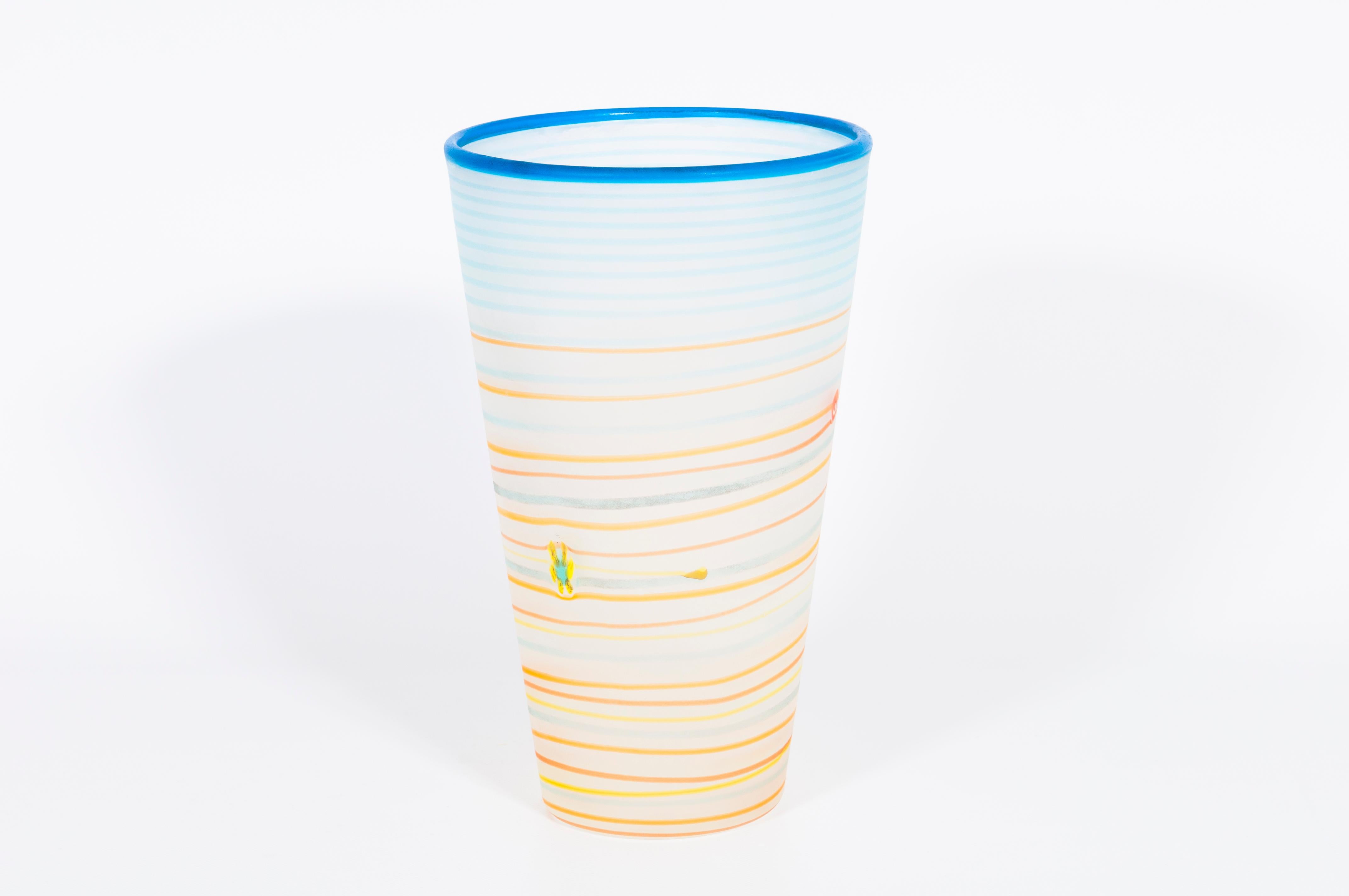 Vase en verre d'art de Murano par Cenedese, Italie, années 1980 en vente 6