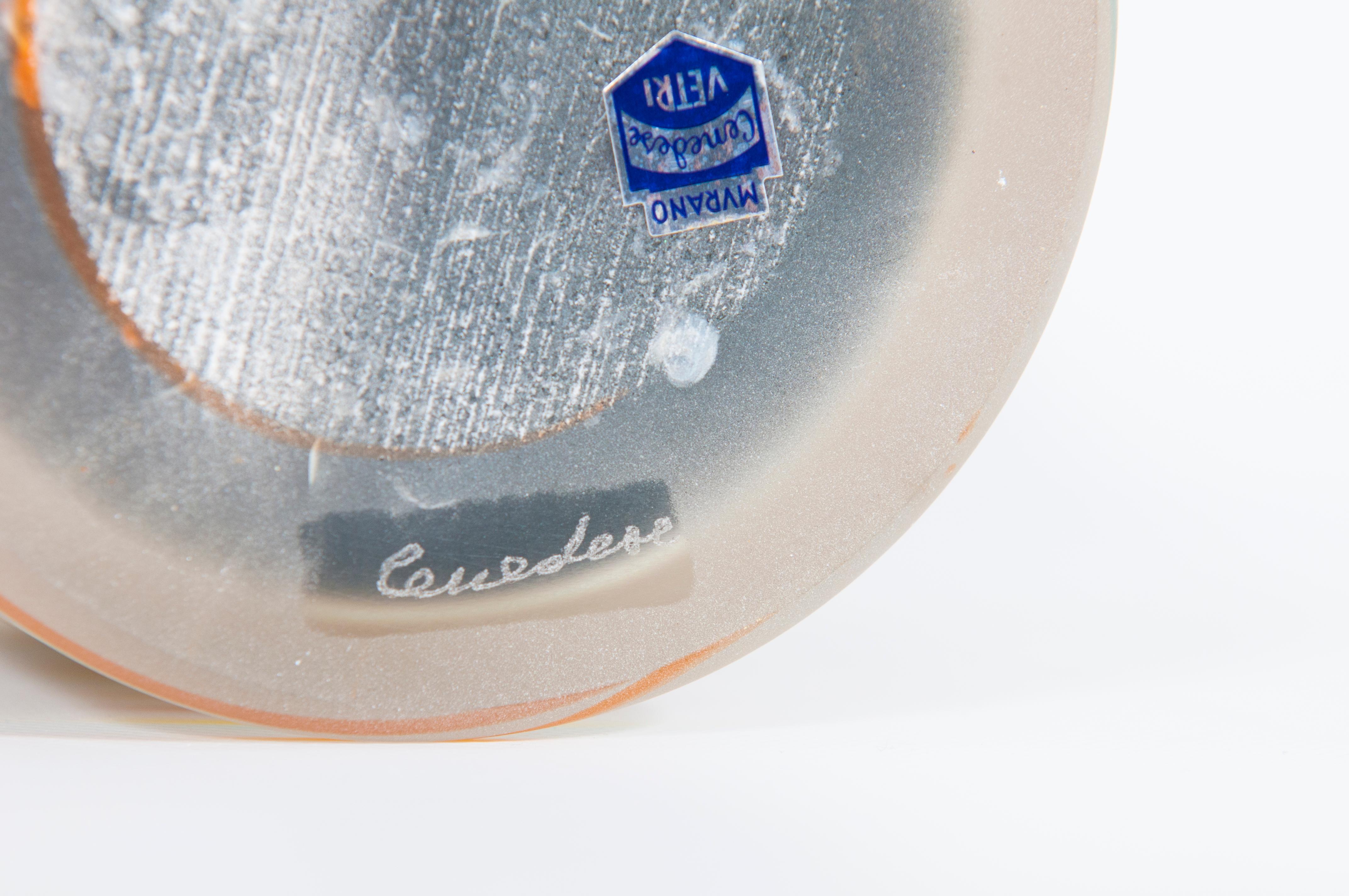 Vase en verre d'art de Murano par Cenedese, Italie, années 1980 en vente 10