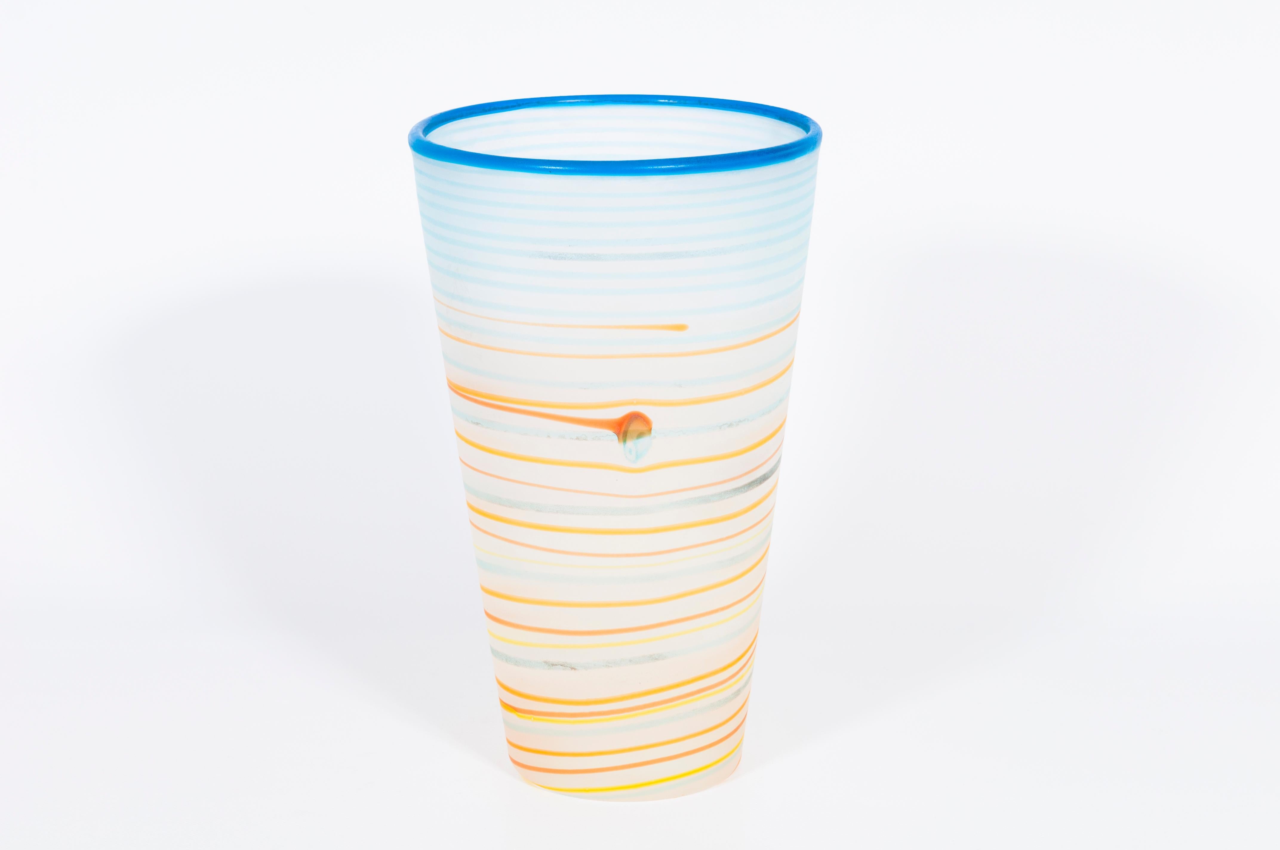 Vase en verre d'art de Murano par Cenedese, Italie, années 1980 en vente 12