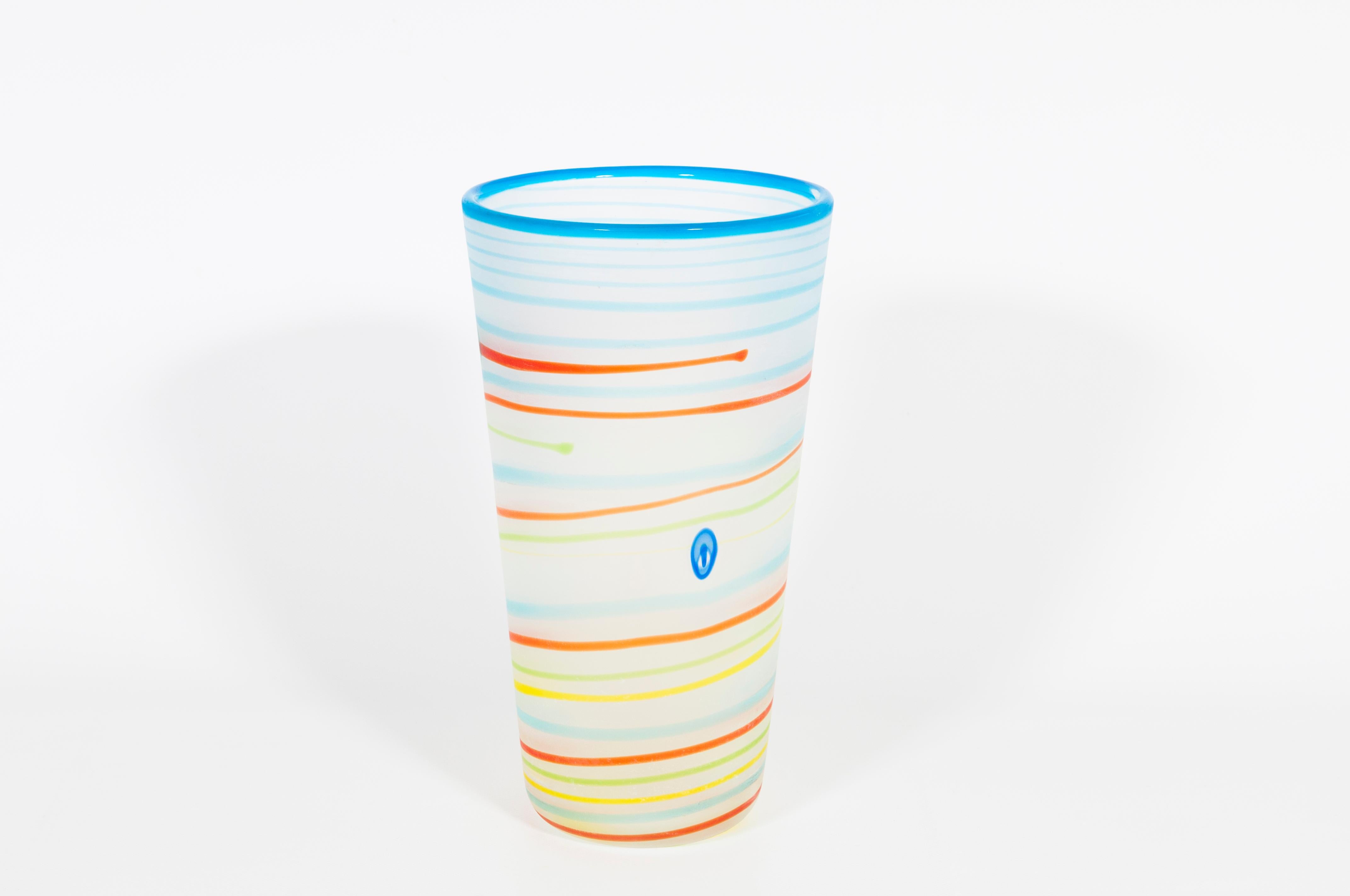 italien Vase en verre d'art de Murano par Cenedese, Italie, années 1980 en vente