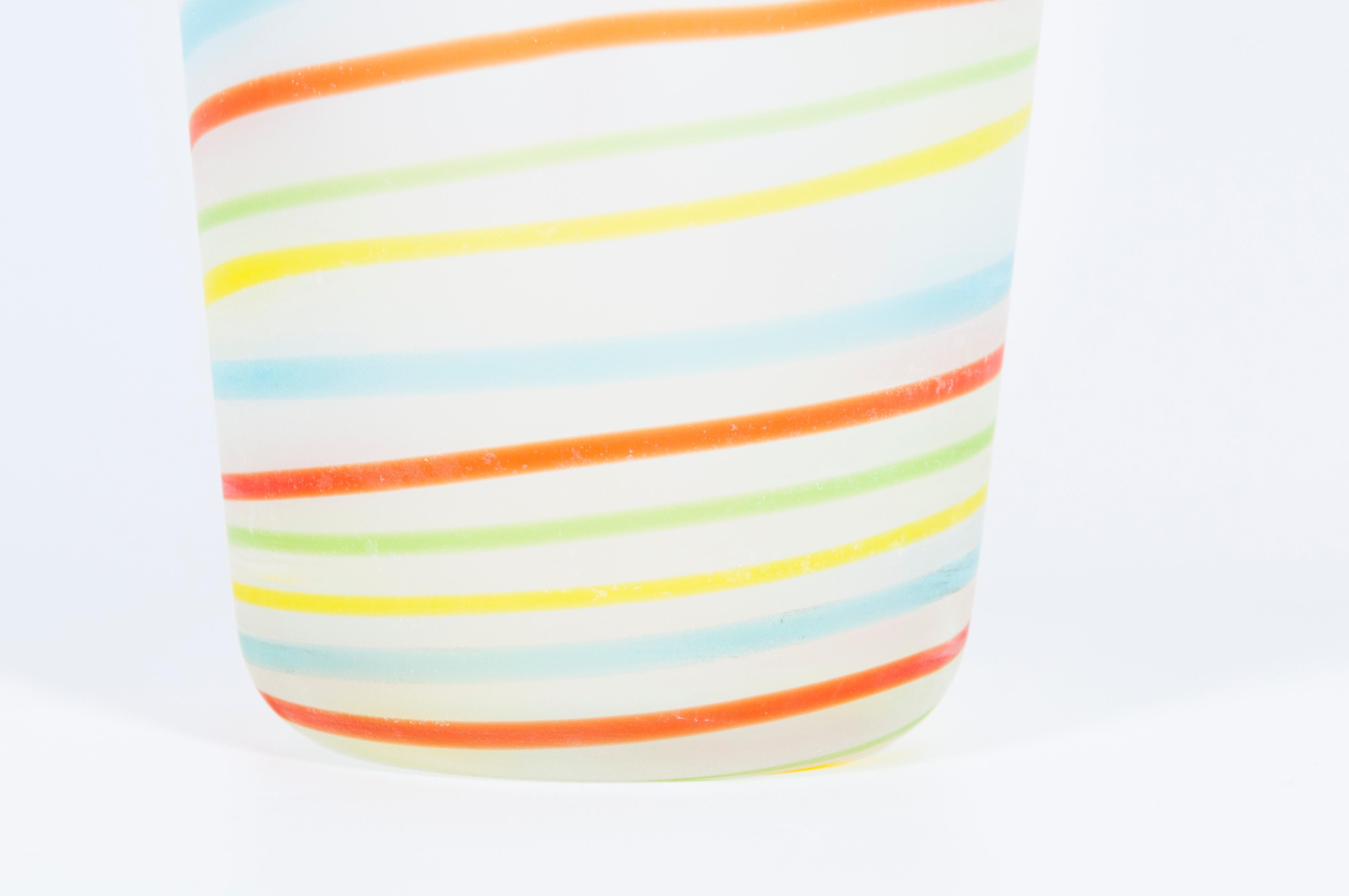 Fin du 20e siècle Vase en verre d'art de Murano par Cenedese, Italie, années 1980 en vente