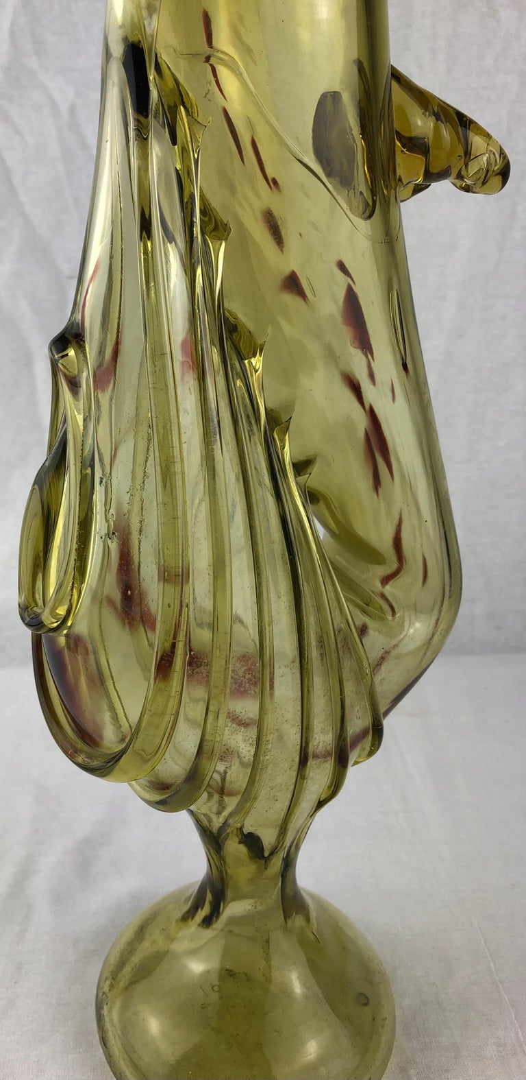 Murano Art Glass Flower Vase In Good Condition For Sale In Miami, FL