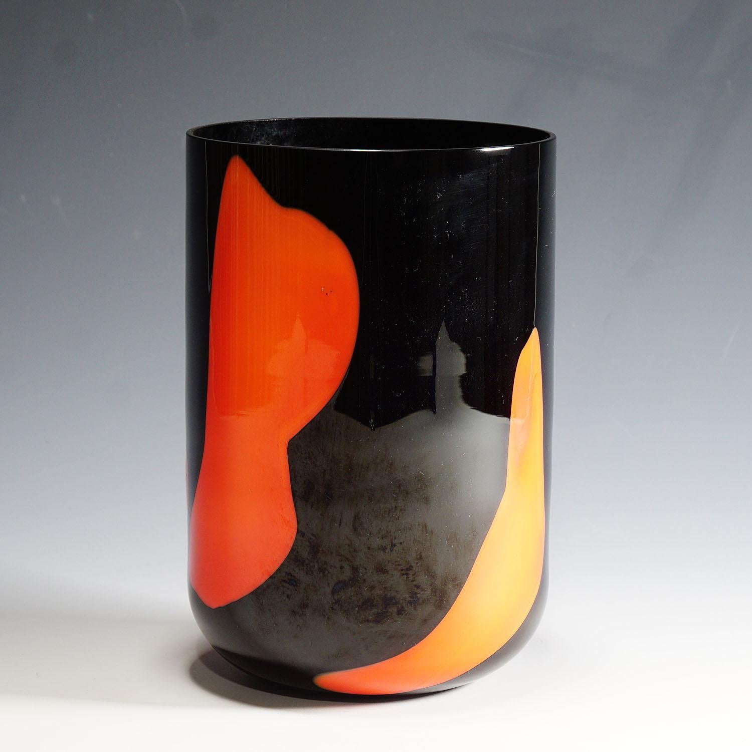 Mid-Century Modern Murano Art Glass Vase 'Macchia' by V. Nason & C. ca. 1990s