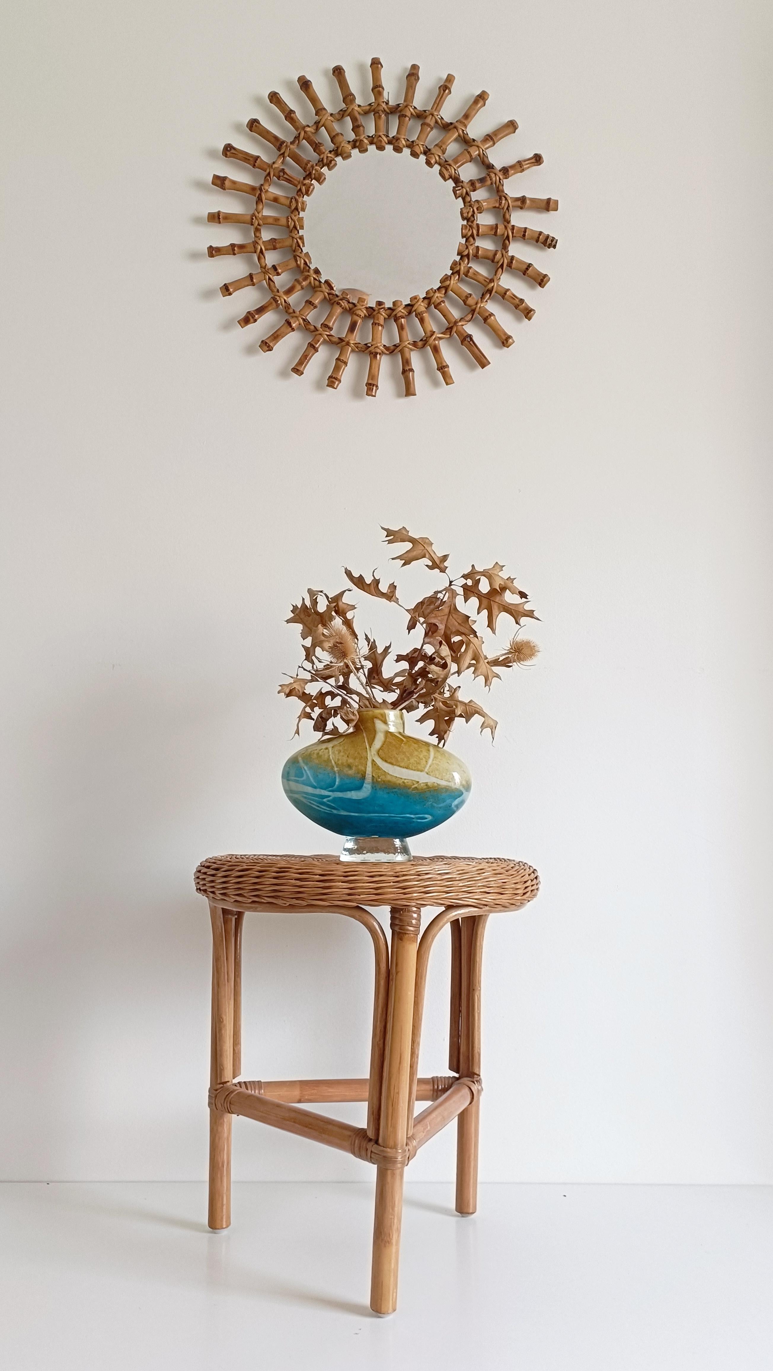 Vase en verre d'art de Murano, couleurs du coucher de soleil méditerranéen, Italie, années 1980 en vente 8