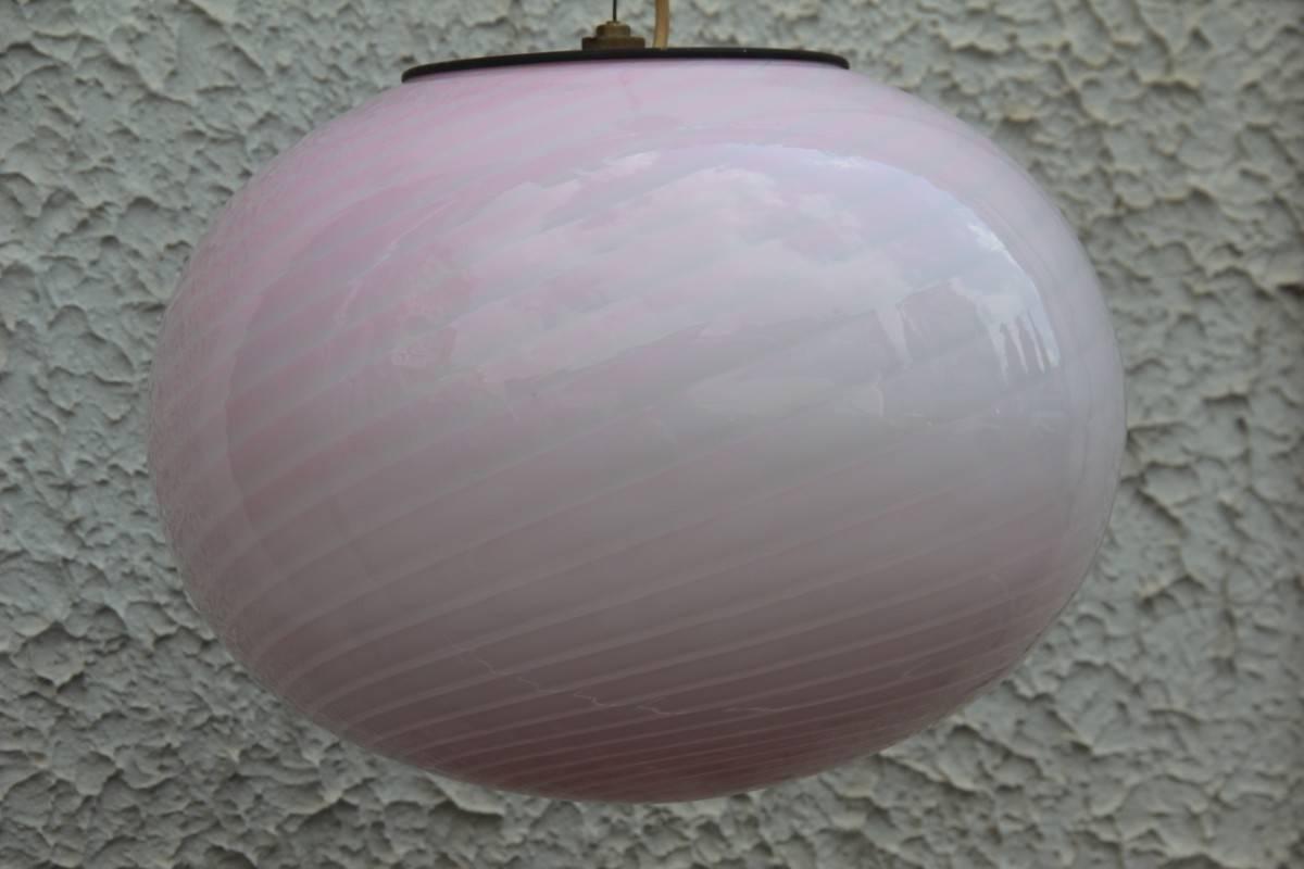 Murano Glass Murano Art Glass VeArt Ball Chandelier Pink Color Very Particular