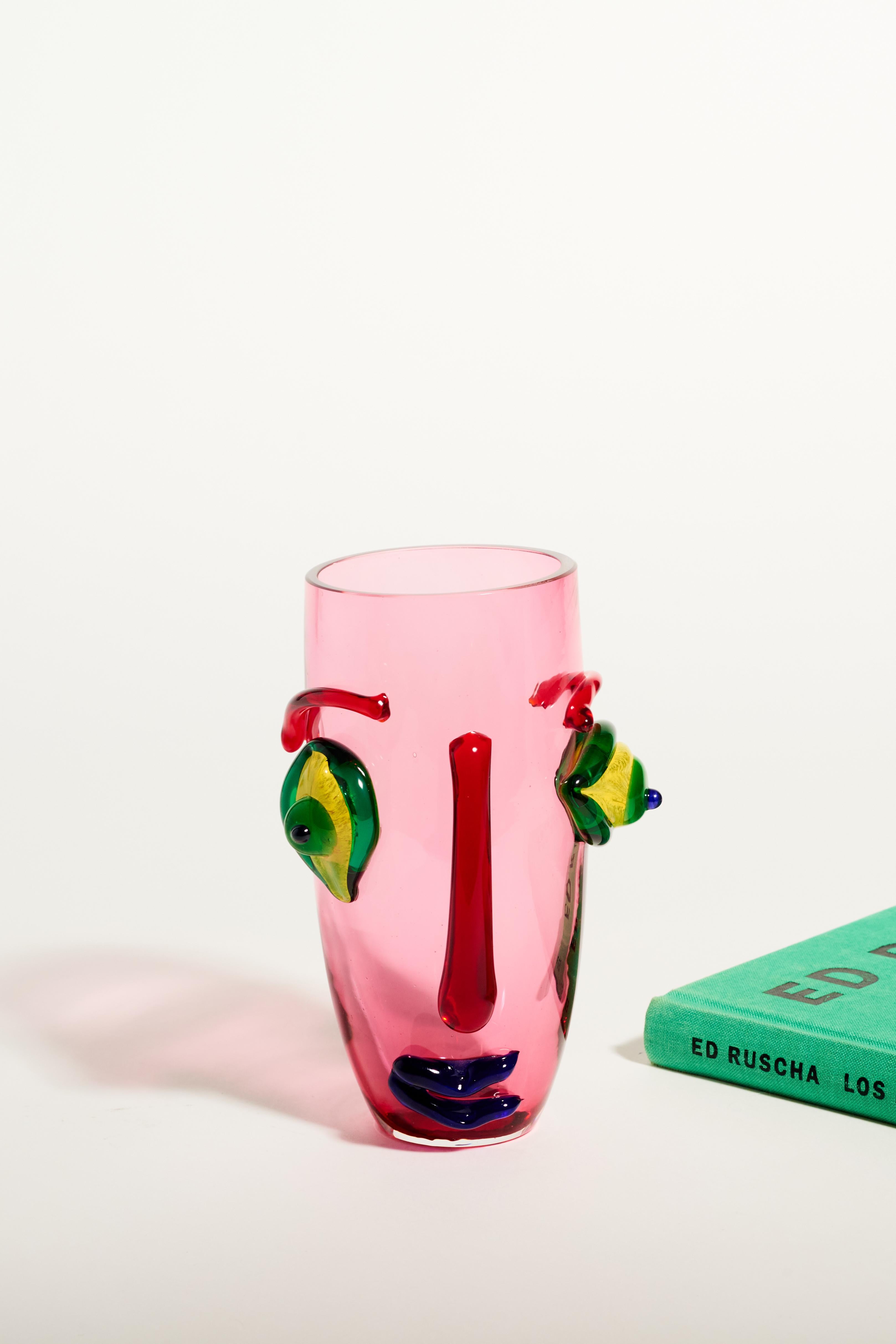 Murano Artist Abstract Face Vase 2
