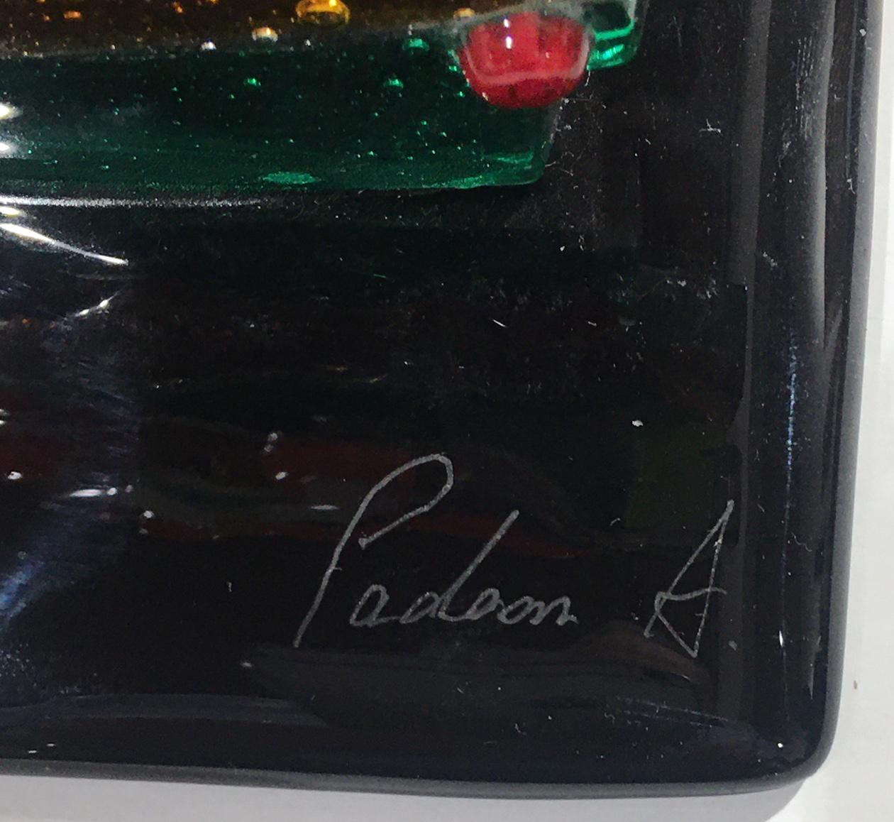 Murano Artist Signed Two Face Art Glass Sculpture Tribute to Picasso In Excellent Condition In Montreal, QC