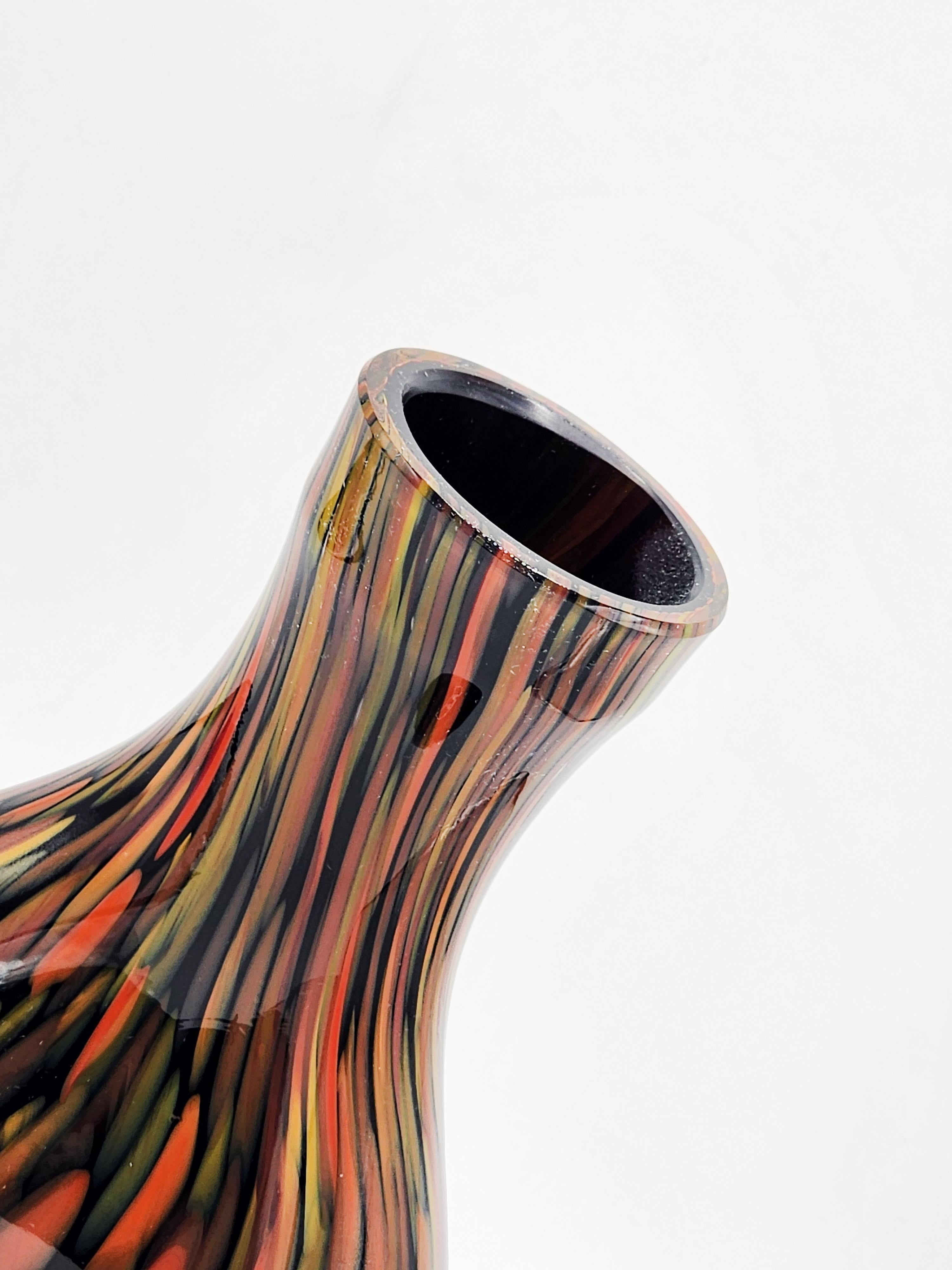 Art Glass Murano Artistic Glass Bottle by Vincenzo Nason For Sale