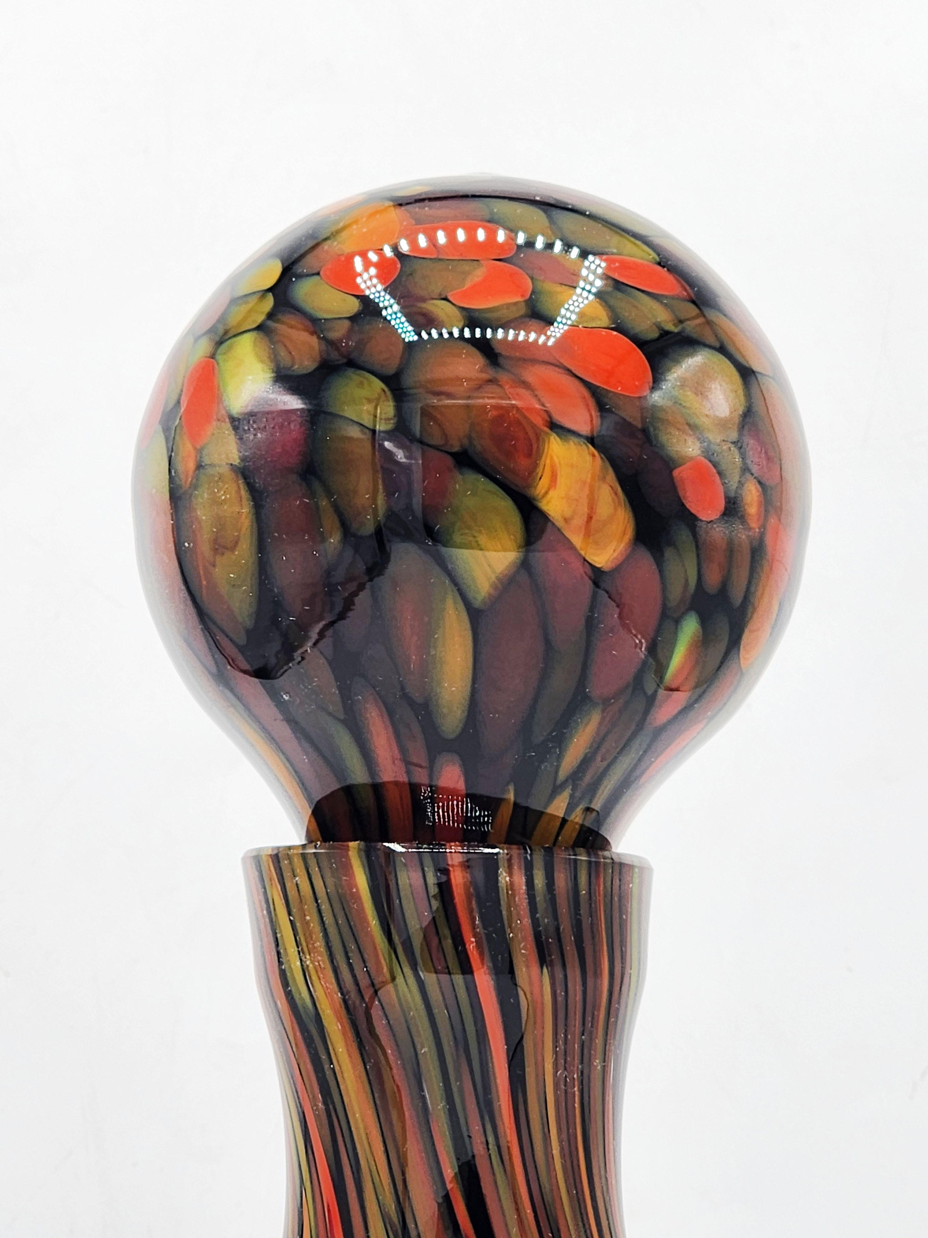 Murano Artistic Glass Bottle by Vincenzo Nason For Sale 1