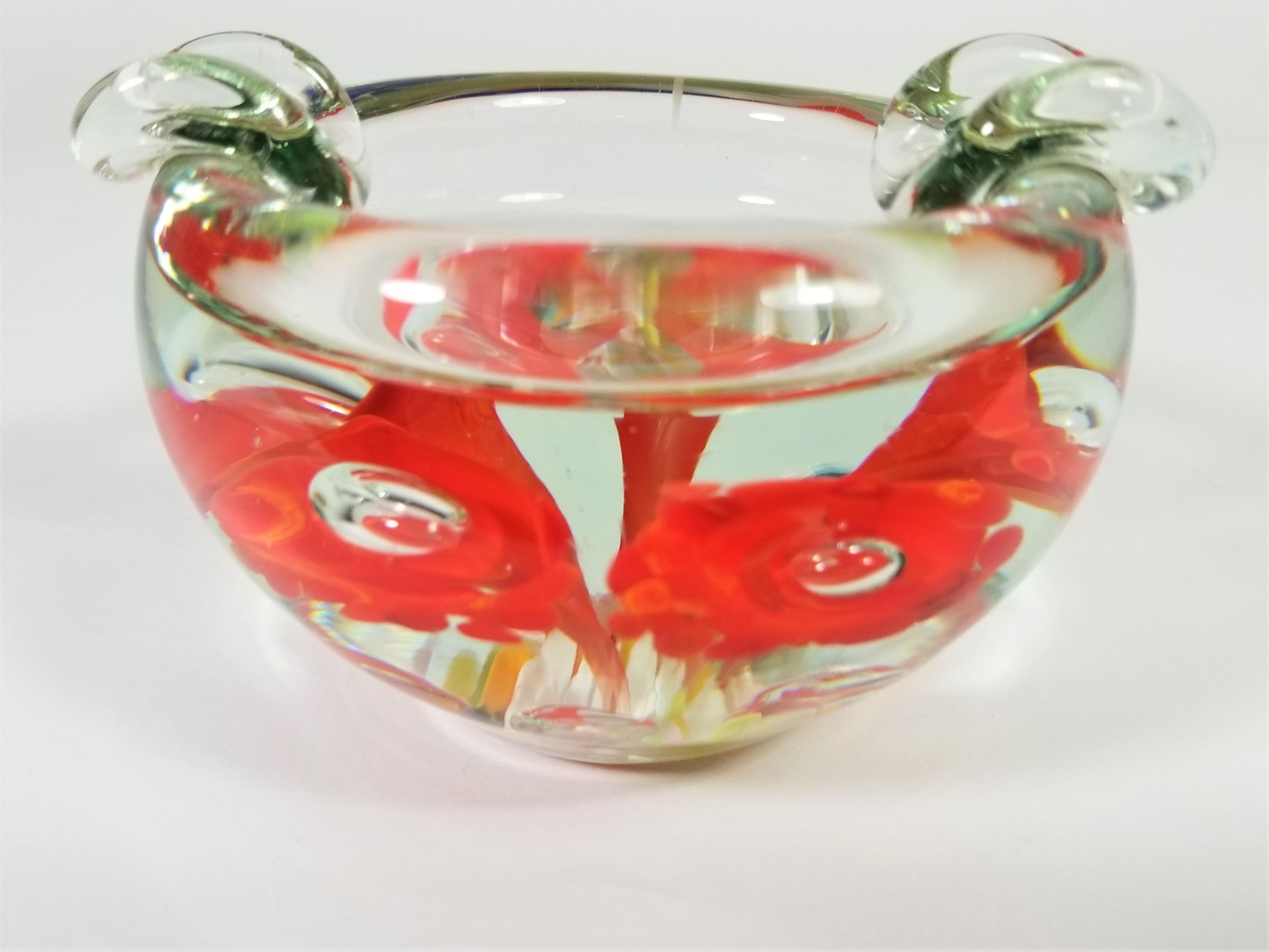 20th Century Murano Ashtray Art Glass Midcentury For Sale