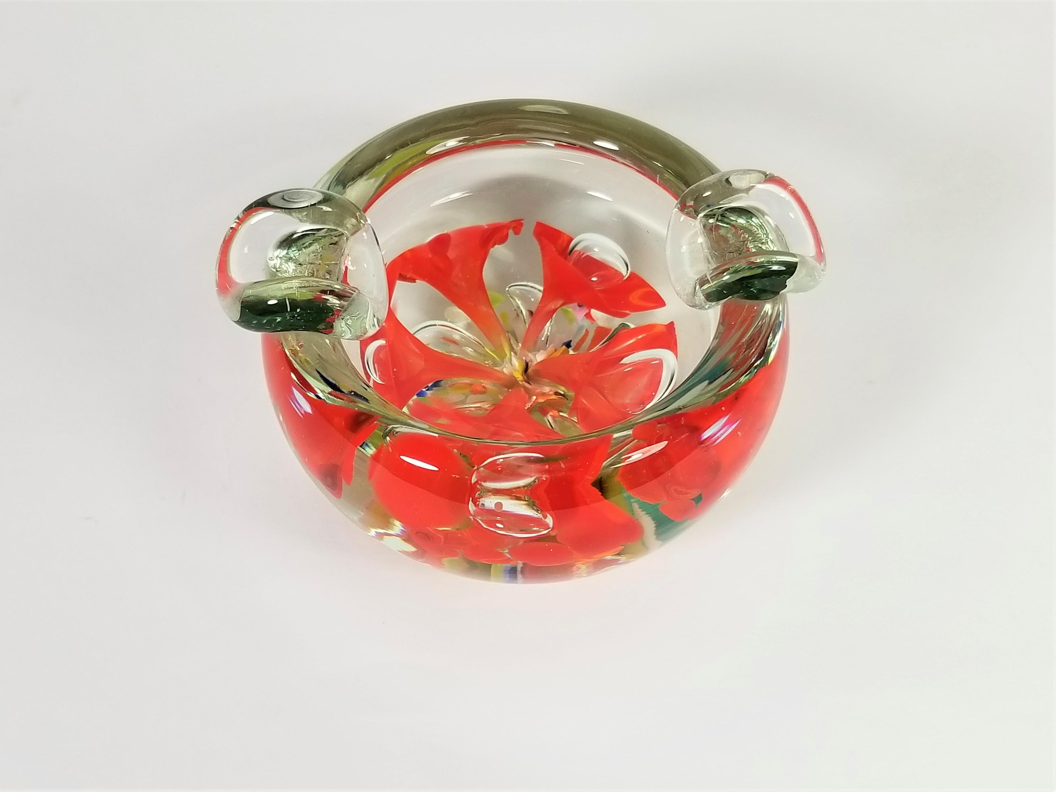 Murano Ashtray Art Glass Midcentury For Sale 4