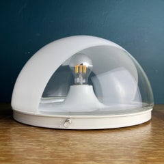 Murano Asymmetrical White Ceiling Lamp by Carlo Nason Mazzega Italy 1970s