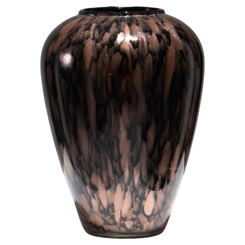 Murano Aventurine Glass Vase, 1960s en venta