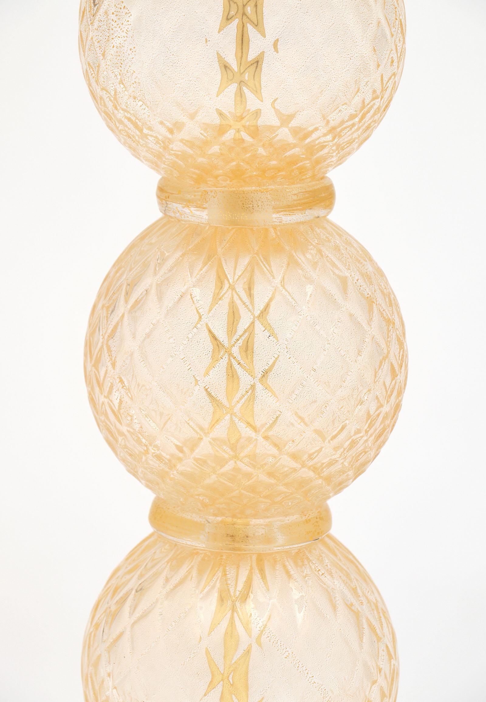 Murano Glass Murano Avventurina Glass Lamps