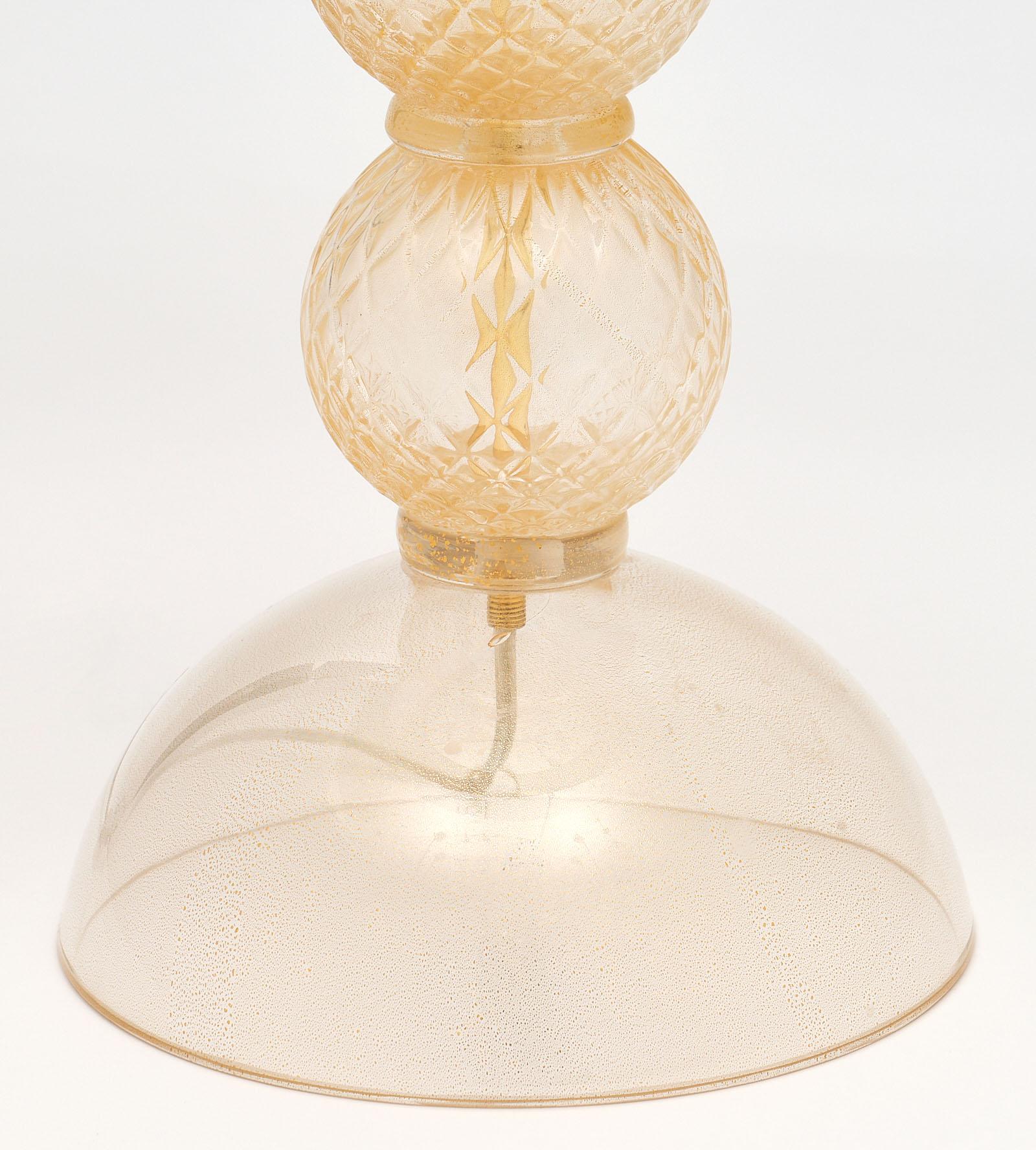 Murano Avventurina Glass Lamps 2