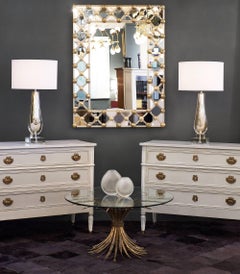 Murano Avventurina Glass Mirrored Lamps