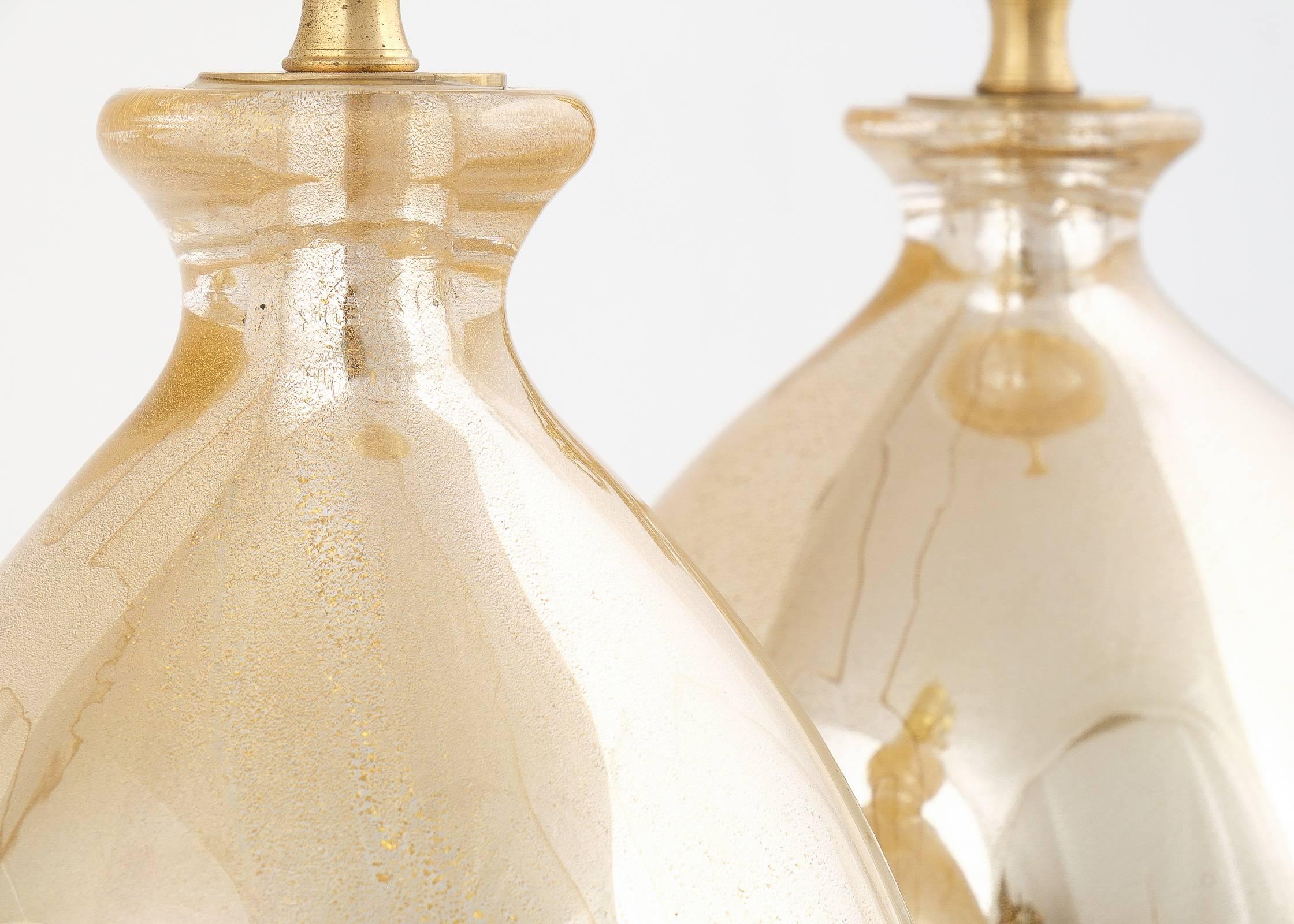 Verspiegelte Muranoglas-Tischlampen „Avventurina“ (21. Jahrhundert und zeitgenössisch) im Angebot