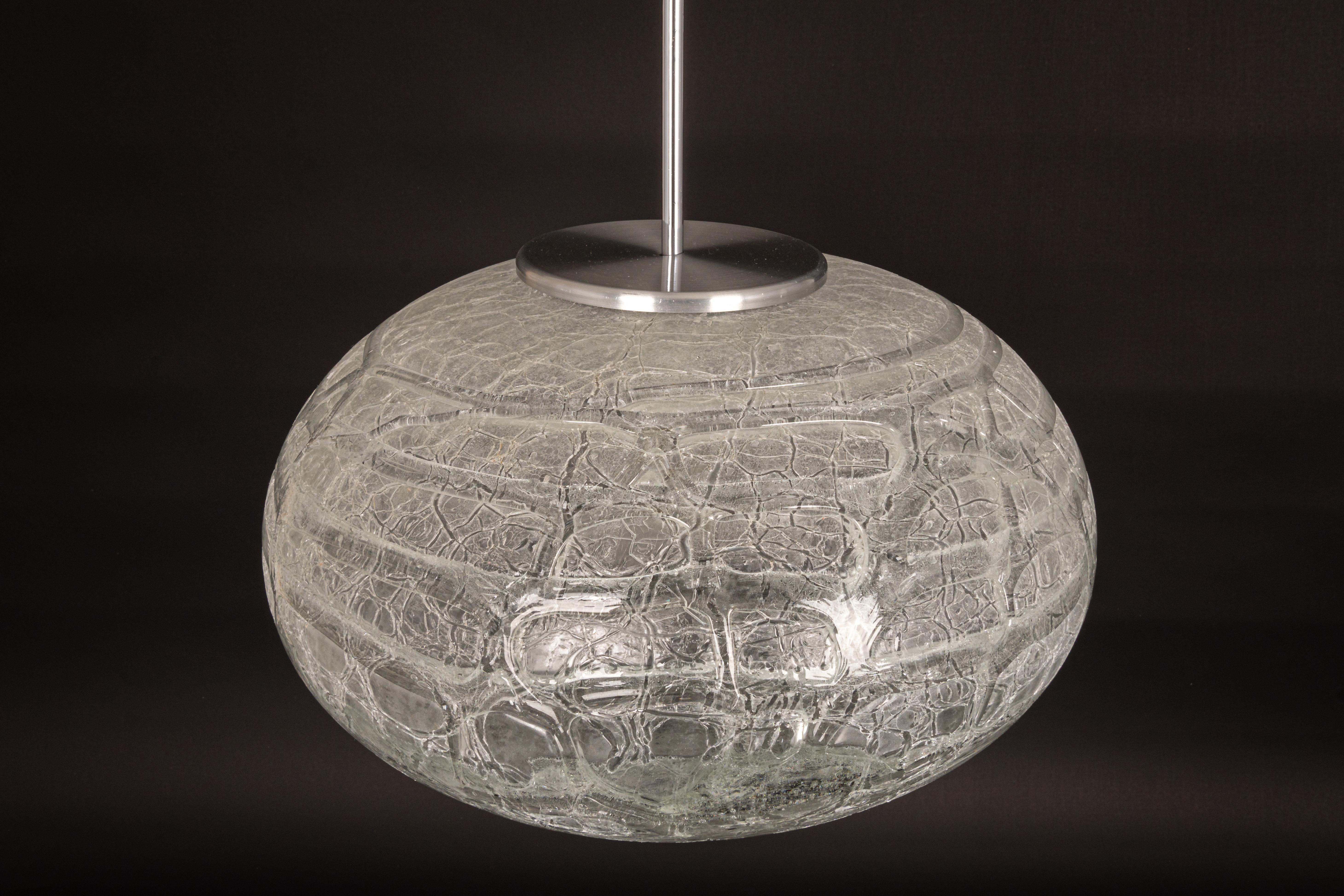 Murano Ball Pendant Light by Doria, Germany, 1970s For Sale 4